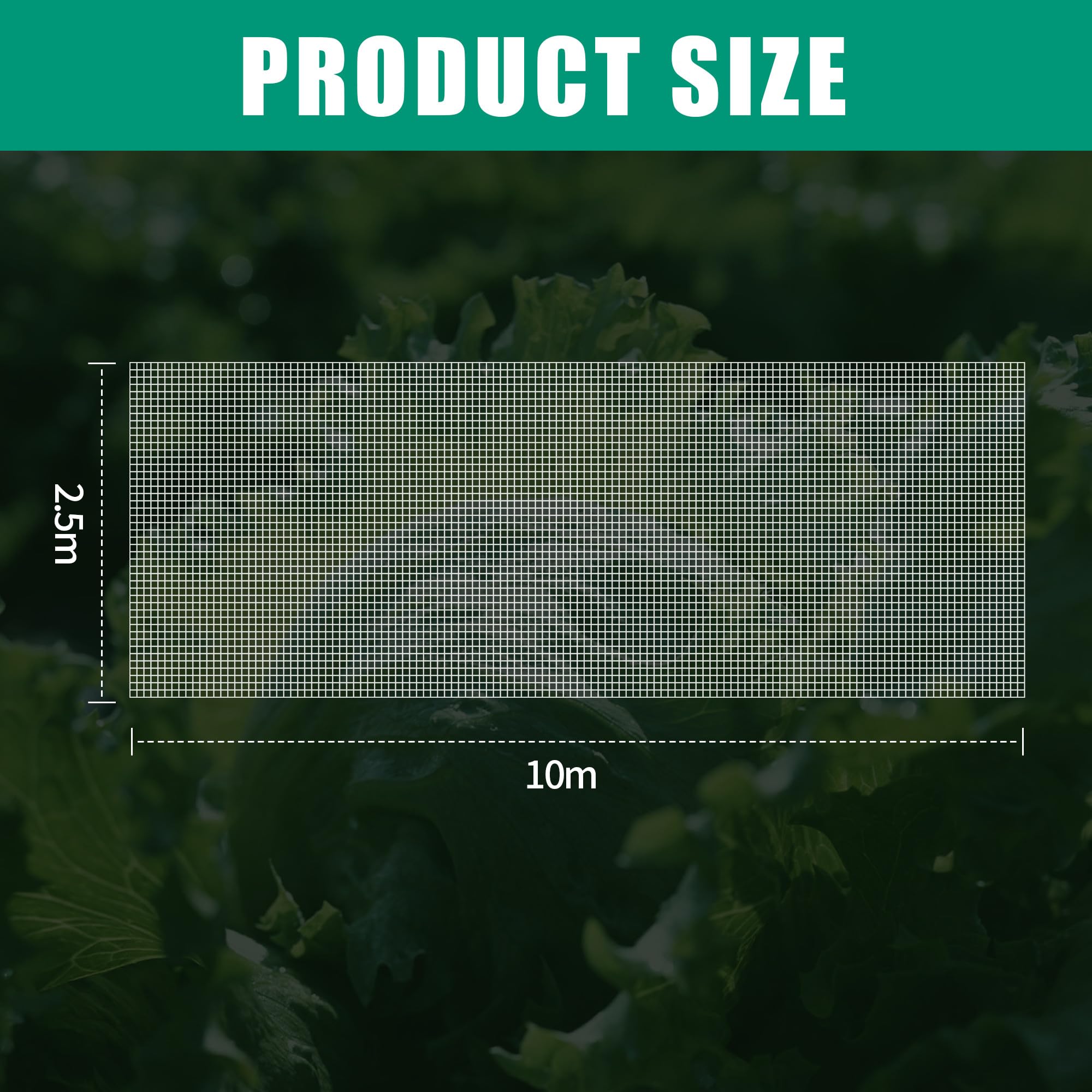 Filet Anti Insecte pour Potager Protection Légumes Fruits Fleurs 2.5 x 10m