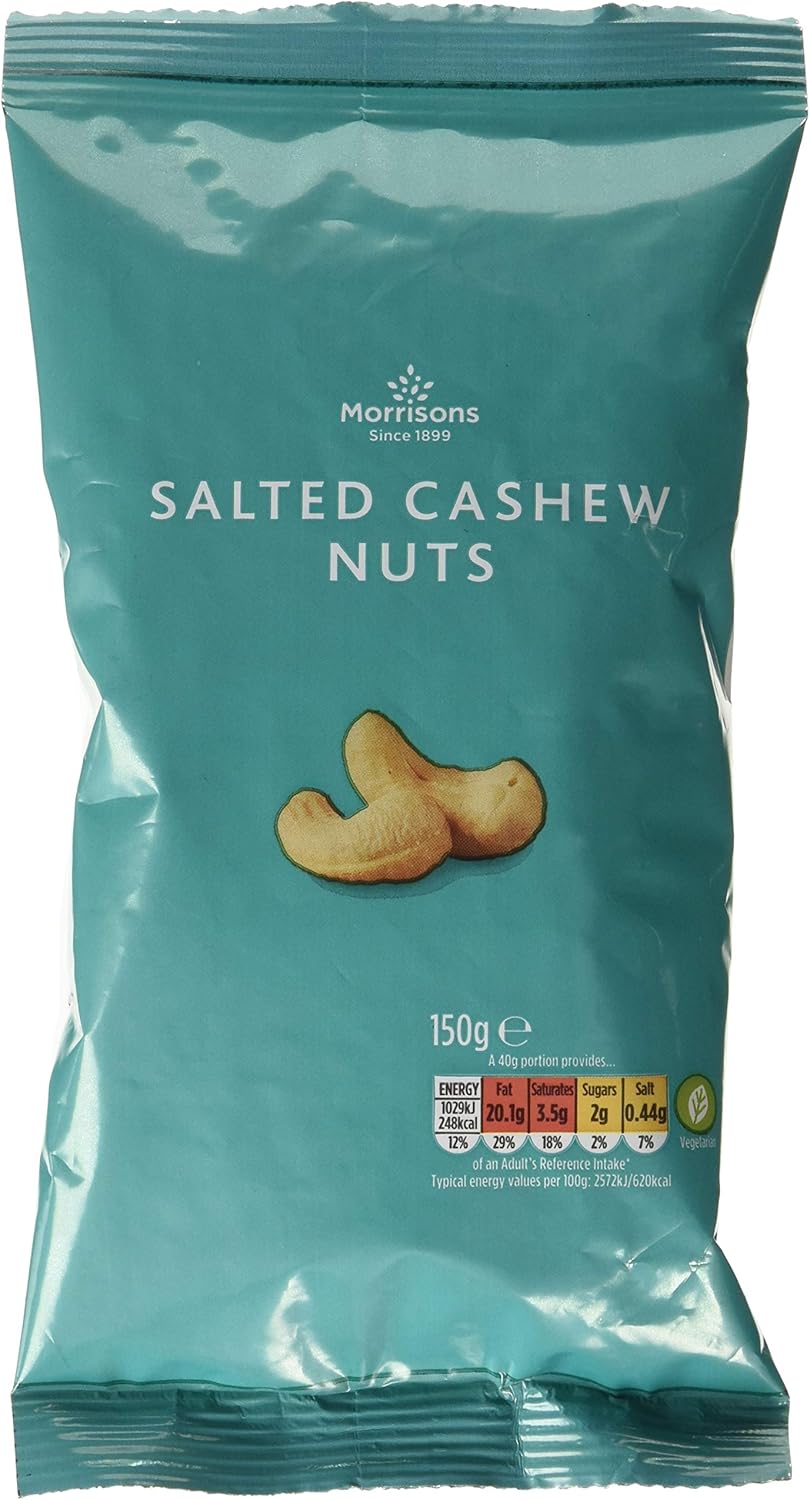 Morrisons Salted Cashews Nuts, 150g Amazon.co.uk Grocery