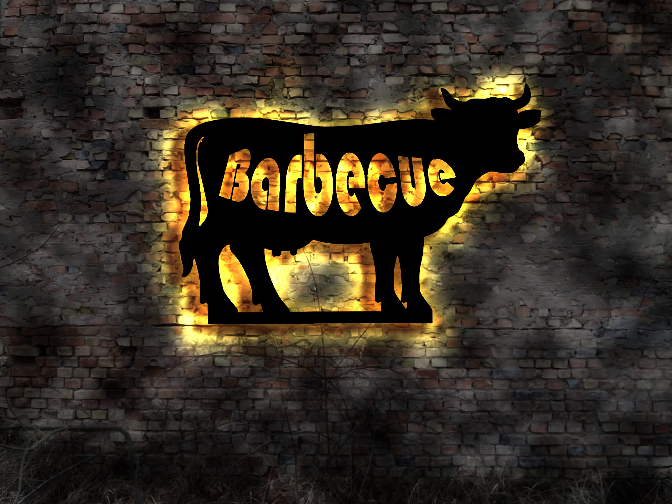 LED publicidad Smoker BBQ Barbacoa Barbacoa Barbacoa Barbacoa Barbacoa Barbacoa Barbacoa Barbacoa Barbacoa de carbón ahumador Cartel luminoso Cartel de pared Cartel luminoso Neon Sign