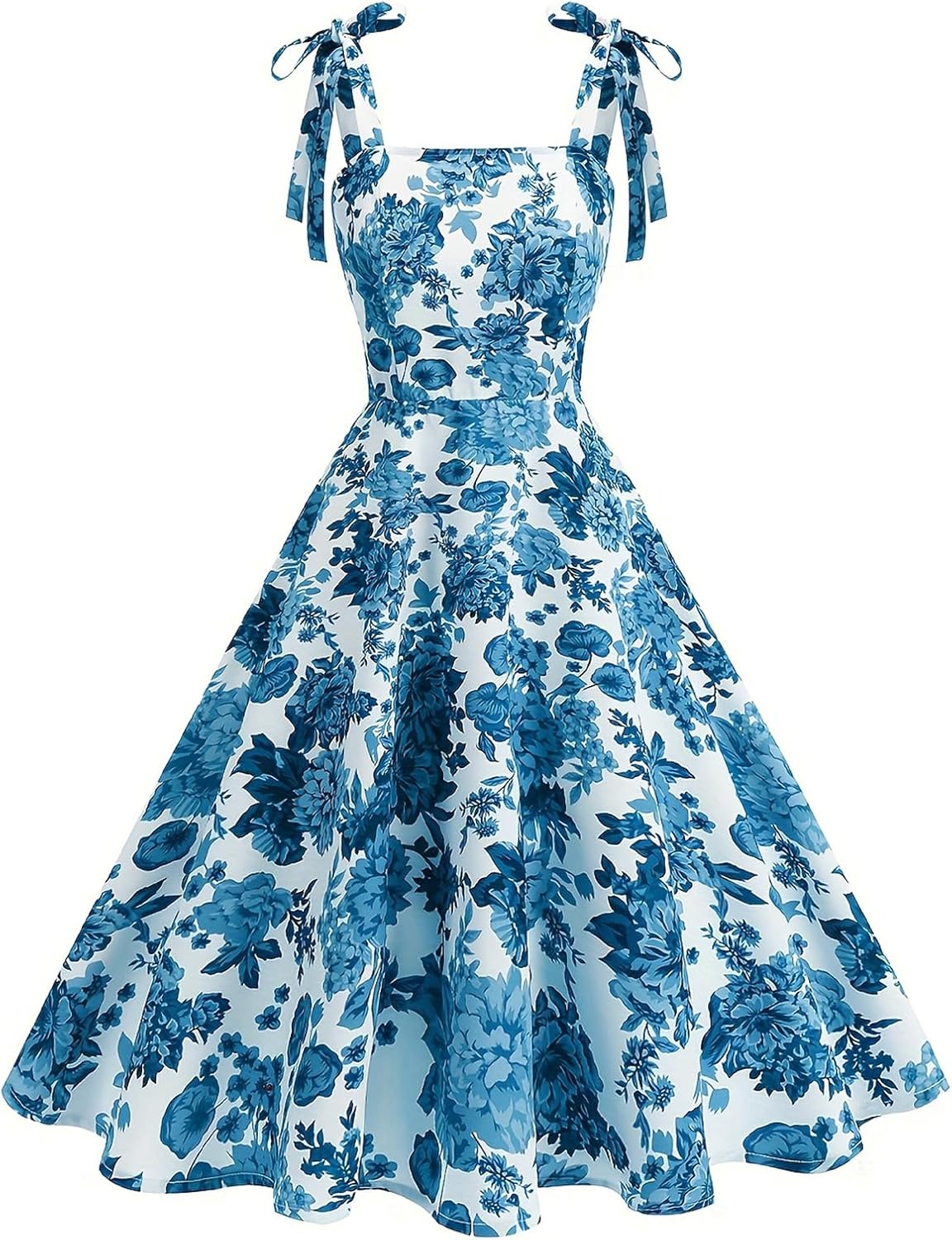 Damien Rockabilly Rock High Waist - Elastischer Tüllrock Mit Herz Druck A-Linie