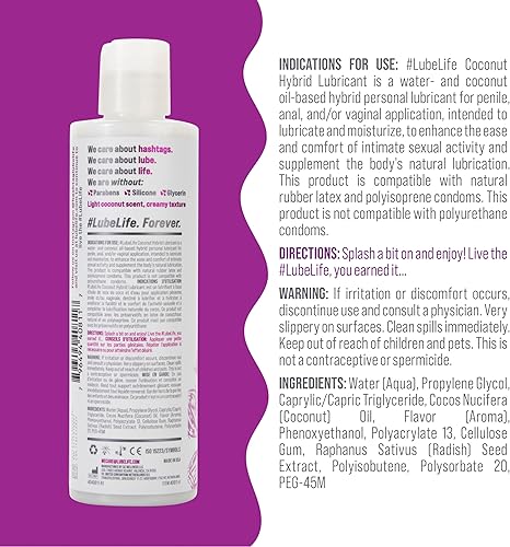 Miniatura 2 de LubeLife - Masaje y lubricante 2 en 1 a base de agua y aceite de coco aceite de masaje y lubricante para hombres mujeres y parejas relájate y