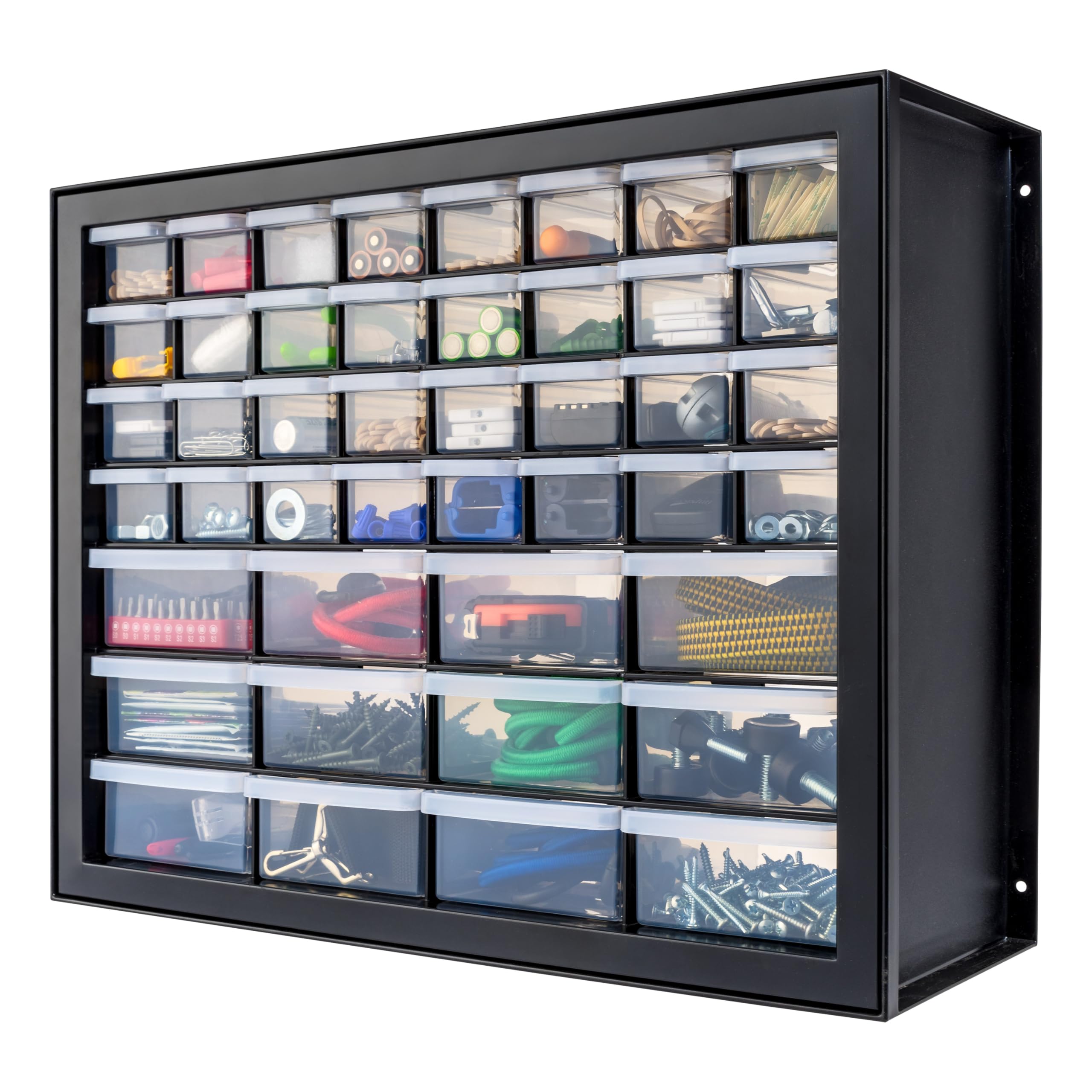 IRIS USA Screw Tool Organizer Small Parts Cabinet, 44-Drawer, Electronics Hardware Nuts and Bolts Plastic Storage Drawers Garage Storage, Stackable Bead Craft Organizer Building Bricks Sorter, BlackIRIS USA Screw Tool Organizer Small Parts Ca…