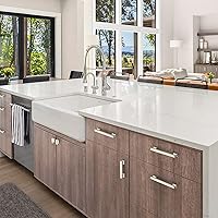 Vista 8 de Ravinte Hardware - Paquete de 10 tiradores para gabinete con centro de agujero de 5 pulgadas (128mm), manijas de níquel cepillado satinado