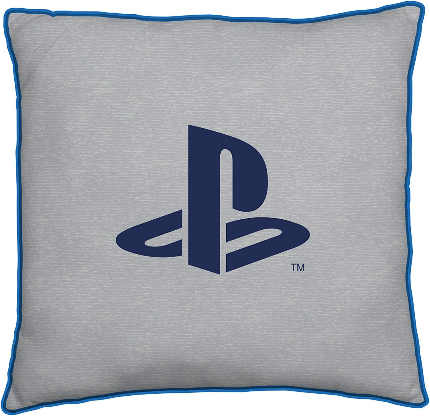 PlayStation Character World Official Square Cushion Pillow | blue Sony Merch Featuring Classic, Officially Licensed Reversible Two Sided Design, 40 x 40cm PYSBLECU001UK