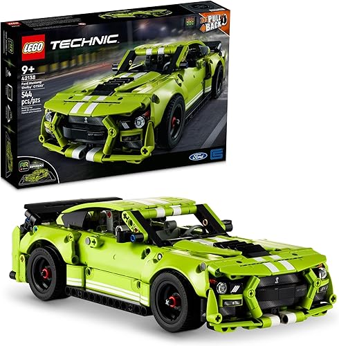 LEGO Technic Ford Mustang Shelby GT500 - Coche de juguete de construcción para niños y niñas, a partir de 9 años - Auto de tracción con aplicación