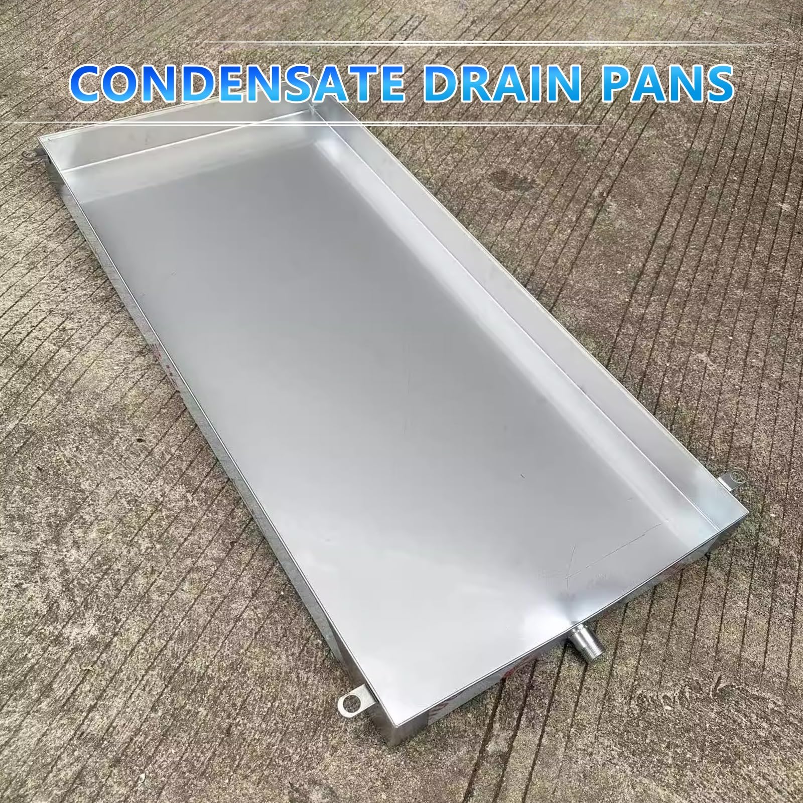 Große Auffangwanne aus Edelstahl Automatische Ölauffangwanne Waschmaschinenwanne Ideal for Innen und Außengeräte Wasserauffang und Ablauf(30x90cm(12x36in))