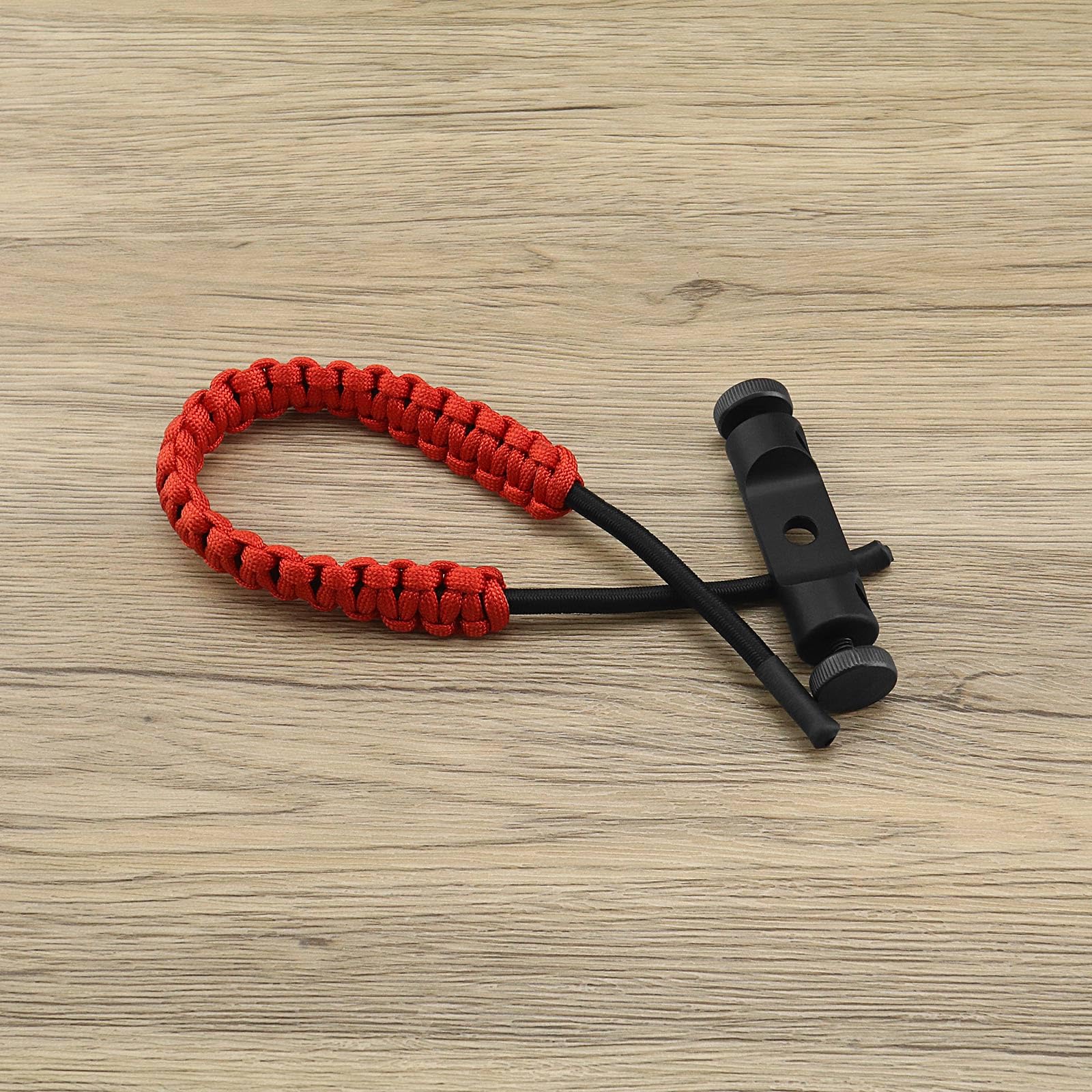 Corde Tressée Solide Réglable pour Arc à Poulies Écharpe de Poignet pour Tir à l'arc Et Chasse, Accessoire, Rouge