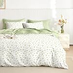 Wake In Cloud - Floral Duvet Cover Set, Flower Coquette Cottagecore Shabby Chic Cute Aesthetic, Soft Lightweight Dorm Bedding for Women Teen Girls, 3 Pieces, Pink, Full Size