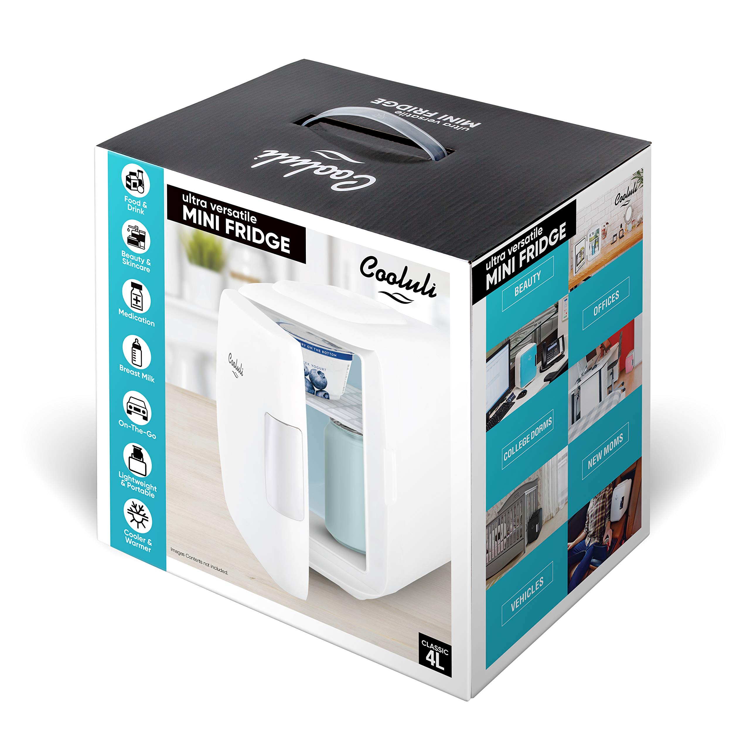 Cooluli Skincare Mini Fridge for Bedroom Car, Office Desk & Dorm Room