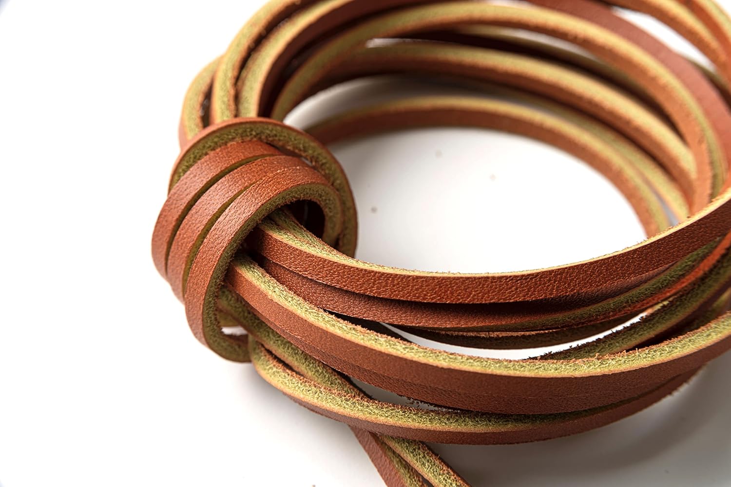 IPEA Genuine Leather Cord for DIY, Crafts, Crafts and Decorations - Made in Italy - Length 3 meters x 3 mm - Color Brown Br.