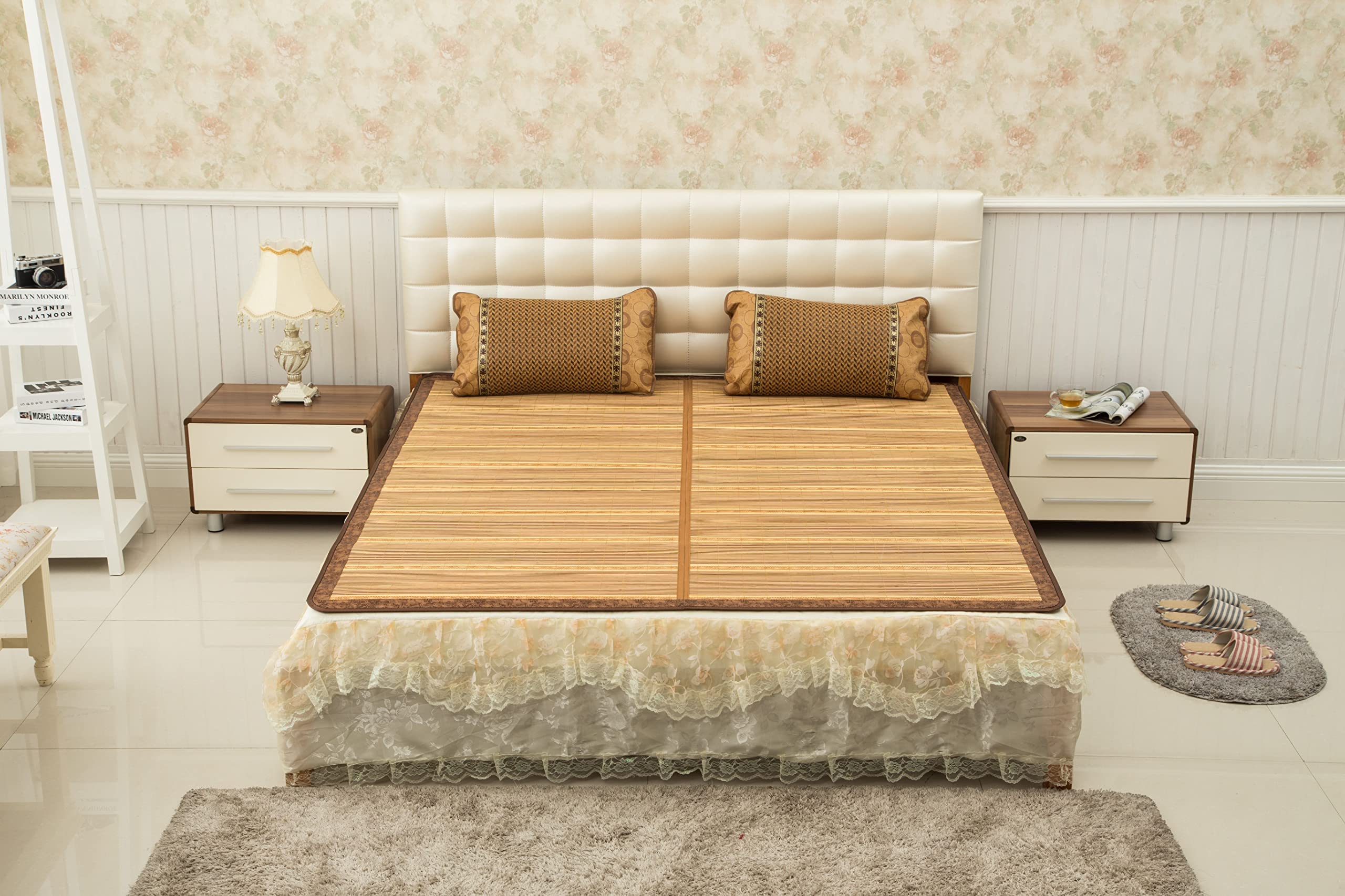 See full amazon price history chart for Bamboo Home®Multifunctional Portable Foldable Double-Sides Using Skin-Breathable Eco-Friendly Natural Bamboo Bed Mat for Cool Sleeping | Daisy Mat (Double B Size:55 * 75inch/ 1.4 * 1.9m/ 4.7 * 6.3ft) Bamboo Home®Multifunctional Portable Foldable Double-Sides Using Skin-Breathable Eco-Friendly Natural Bamboo Bed Mat for Cool Sleeping | Daisy Mat (Double B Size:55 * 75inch/ 1.4 * 1.9m/ 4.7 * 6.3ft) (B0D1VB8NXD) Amazon Price History, Amazon Price Tracker