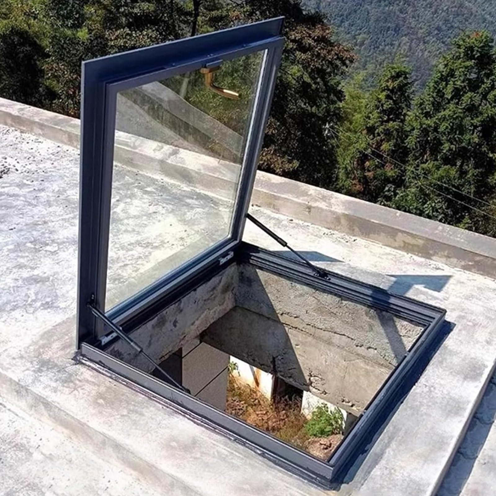 Ventana de techo de aluminio con ventilación funcional para proyectos de iluminación 7