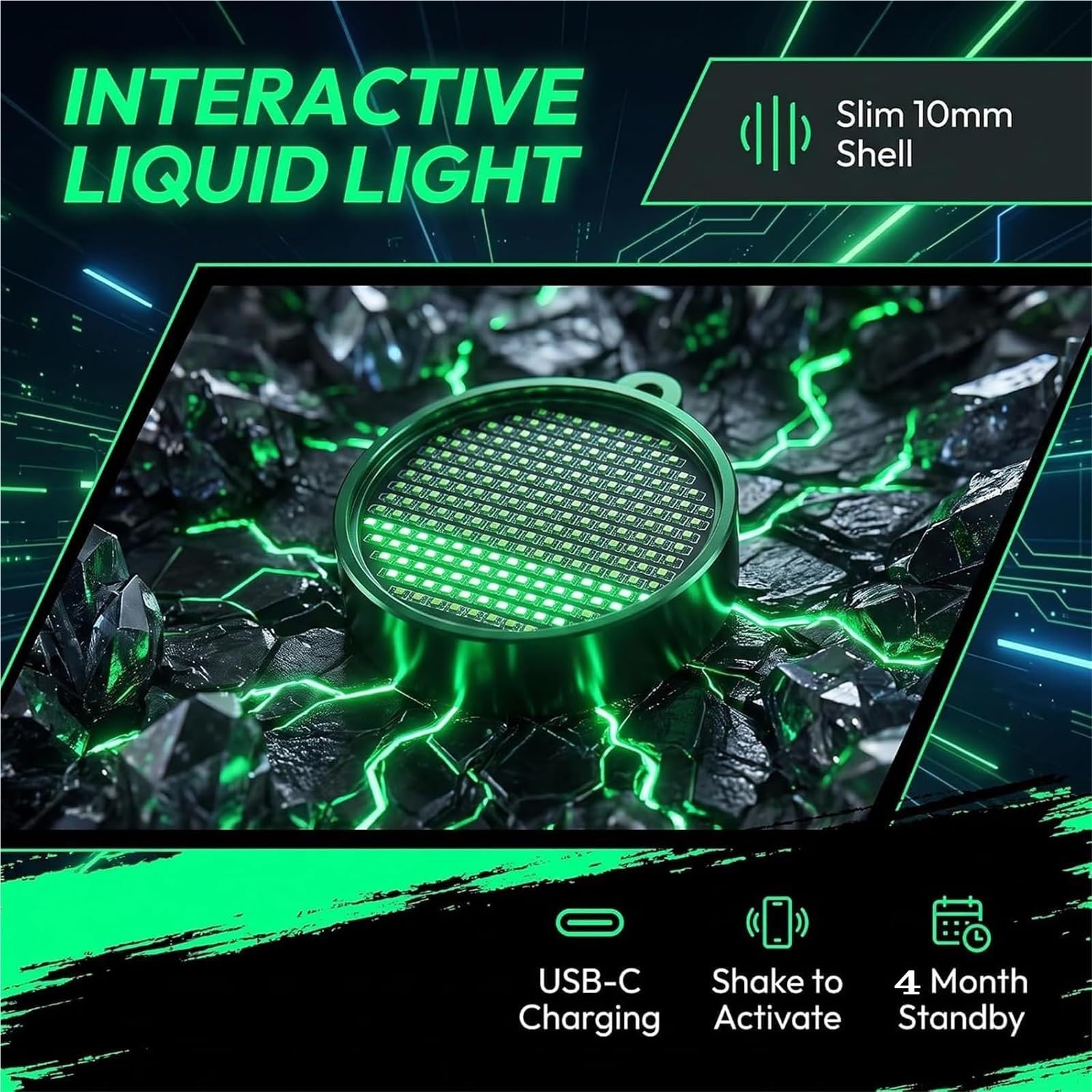 Lampe D'ambiance Réactive Au Mouvement, Pendentif Lumineux Fluide