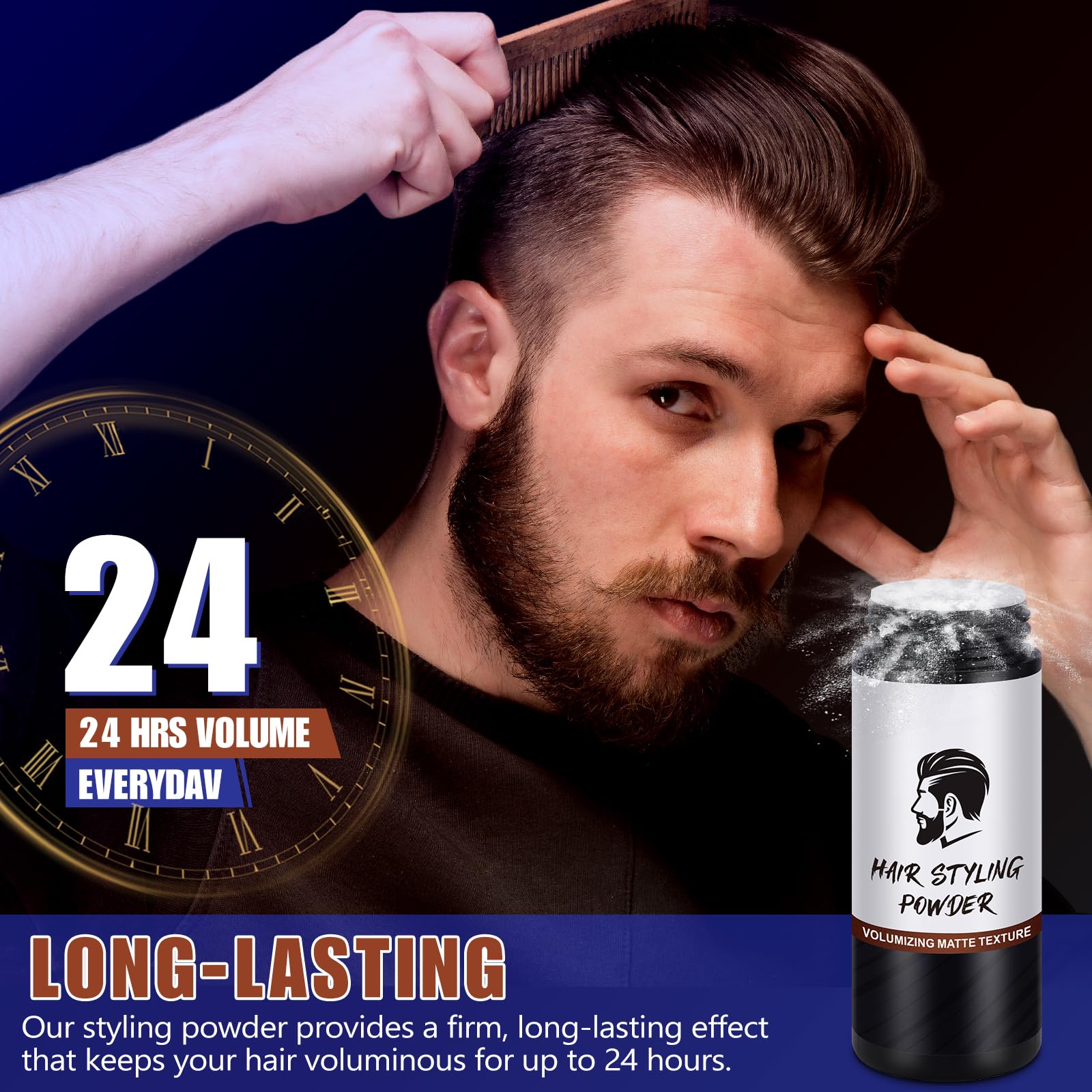 Poudre Coiffante Homme, Poudre Texturisante Cheveux 10G * 2 Pièces, Poudre Coiffante De Luxe, Matte Naturelle, Apporte Texture Et Volume Aux Cheveux, Texture Volumatrice
