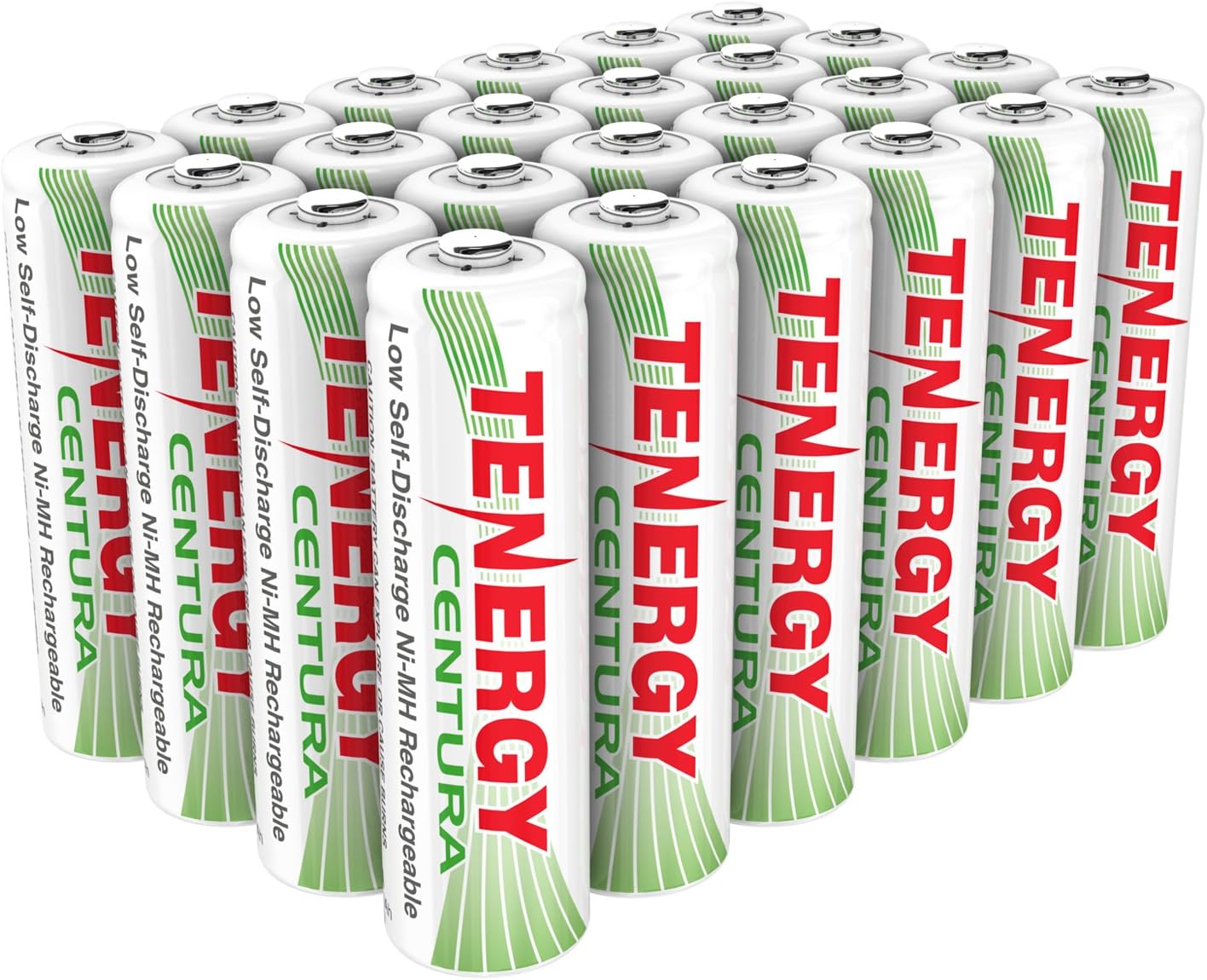 Tenergy AA Rechargeable NIMH Battery 2000mAh Pre-Charged Household Battery Low Self Discharge High Performance AA Battery Pack for Remote Controller/Toys/Flashlight/Mice, 24 Count