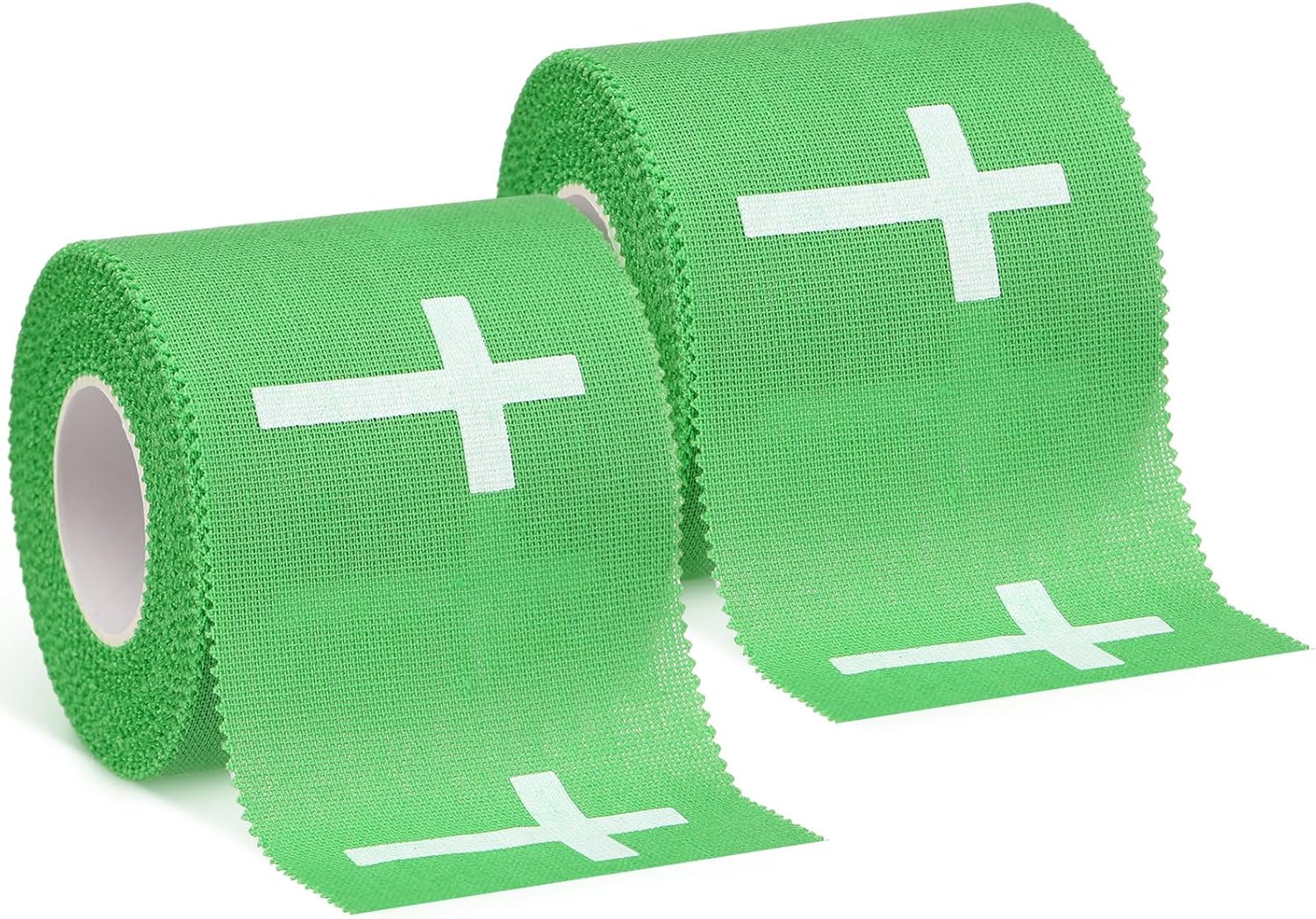 MiniInflat 2 Pcs Christian Cross Athletic Tape Sports Tape 2in x 23ft Religion Jesus Wrist Wrap for Soccer Football Baseball, Gift for Graduation Teacher Nurses Week Pentecost(Green,Crosses)