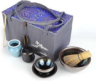 Service à thé japonais Matcha, coffret cadeau thé Matcha fait à la main, fouet à Matcha, cuillère traditionnelle, bol à Matcha, porte-fouet en céramique, Caddy Matcha, pour cérémonie(Type 2)