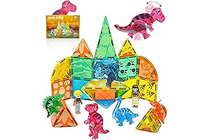Dinosaur Magnetic Tiles Building Blocks for Kids Ages 5-7