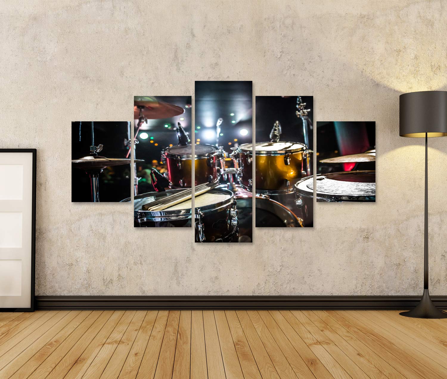 islandburner Bild auf Leinwand Schlagzeug Drums Set Bühne Bilder Wandbilder Poster