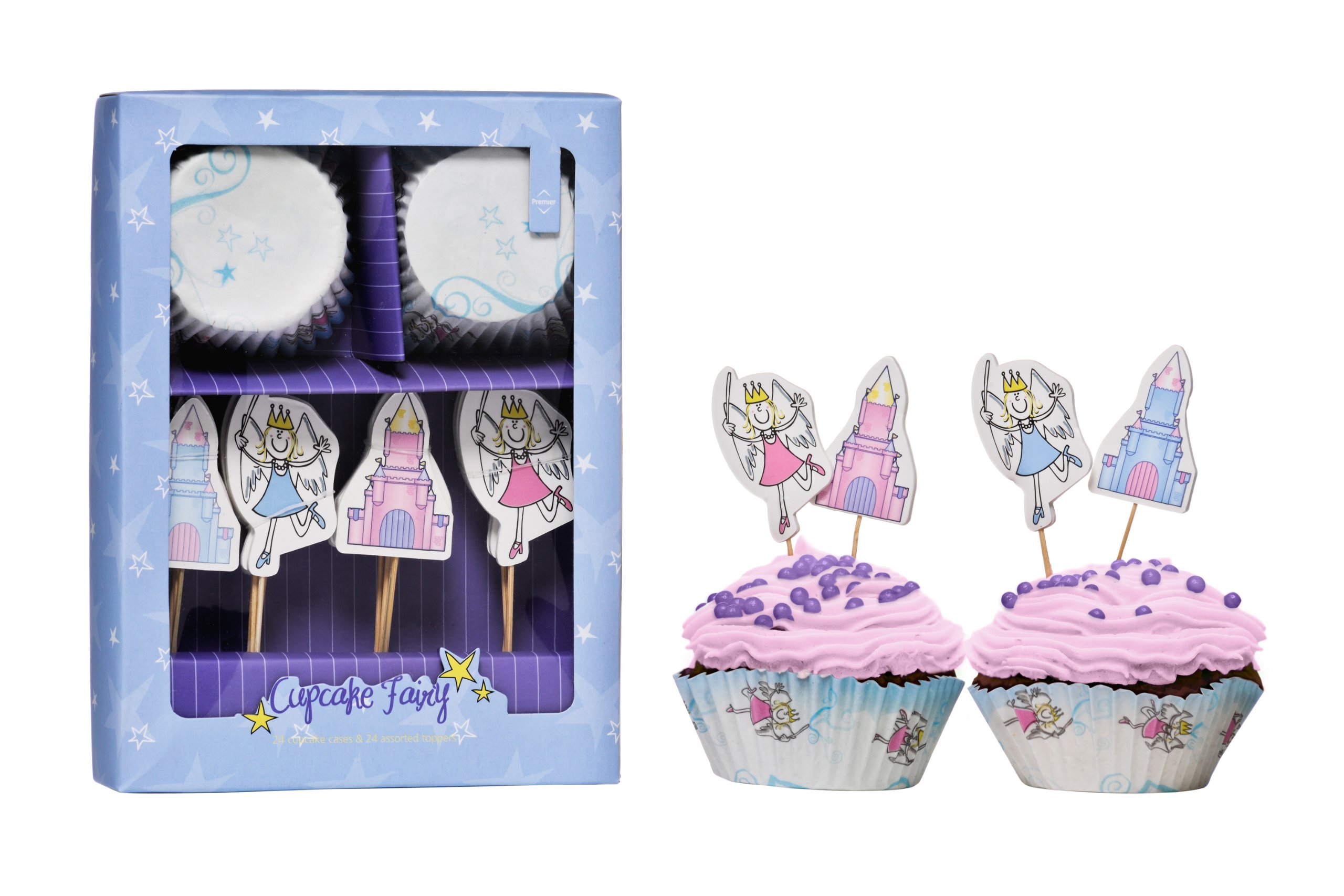 Orsina Fairy Cupcake Cases & Toppers Set48 Pcs Muffin Paper Holders & Princess DecorationsPastel Cupcake Set from B&Q