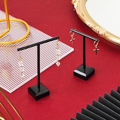 Acrylic Earrings Display Holder T-bar Earrings Stand Holder Tree Stand Countertop Hanging Jewelry Organizer for Necklaces Bracelet