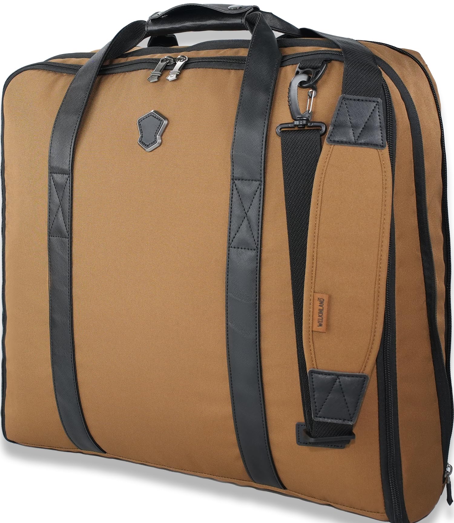 WELKINLAND 2-Suit Carry On Garment Bag for Travel 30-L Suits Holder Travel Bag 8-Pocket Garment Bag for Men