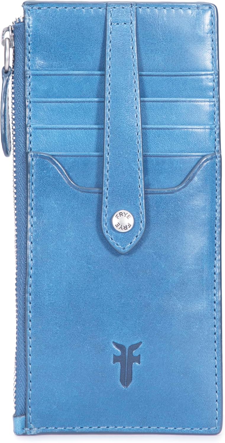 Frye Women's Melissa Snap Card Wallet, Stylish Design with Holder & Slots, Compact for Purse