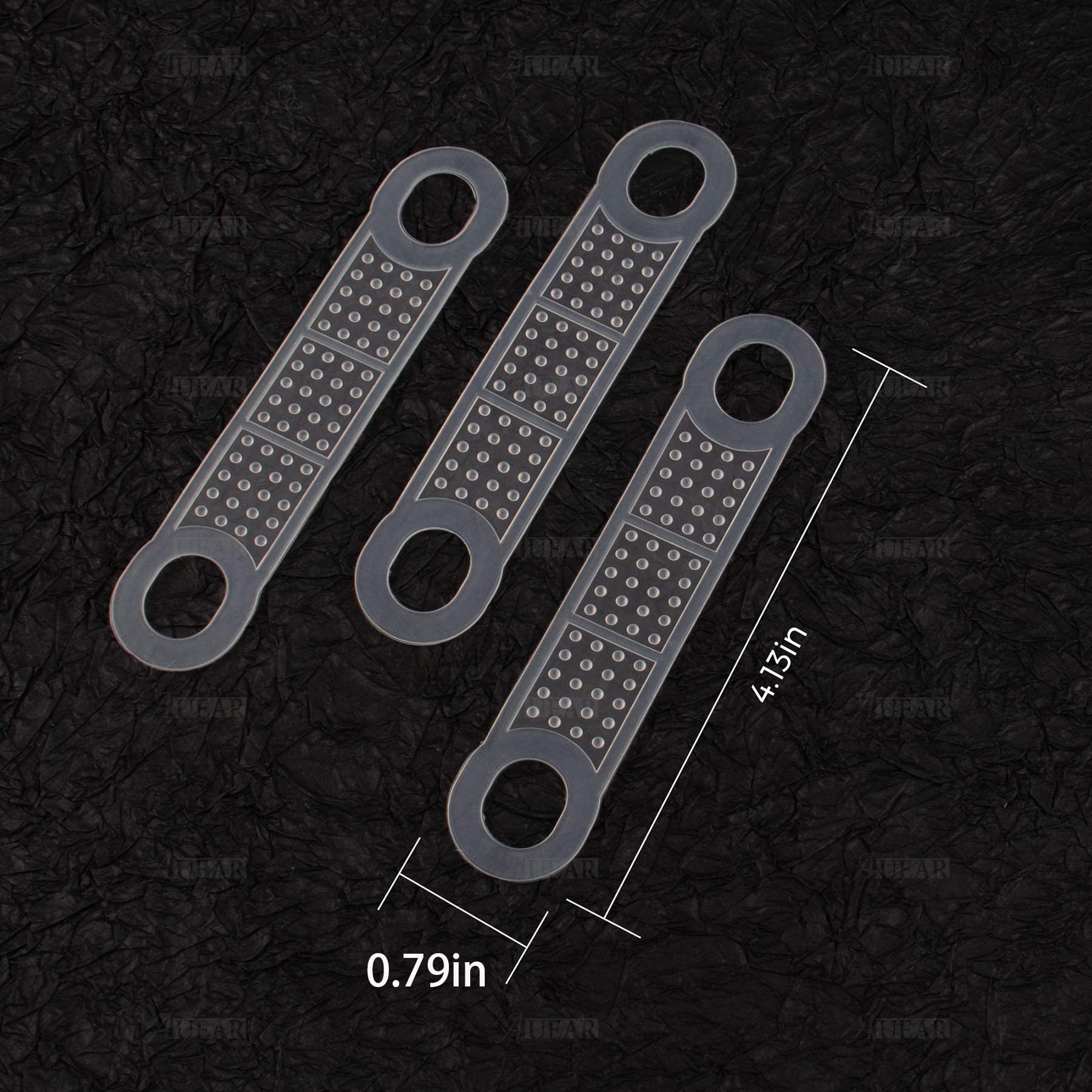 Lot De 228 Bandes Antidérapantes Pour Cintres - En Silicone Transparent - 7x0.7cm