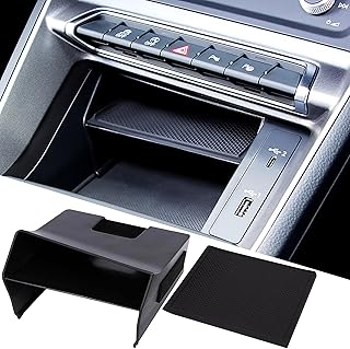 Car Centre Console Storage Box Organiser Box for Audi Q3 F3 2019-2022, Centre Console Storage Box Q3, Centre Console Storage Compartment, Centre Console Storage Box Compatible, for Audi Q3 Accessories