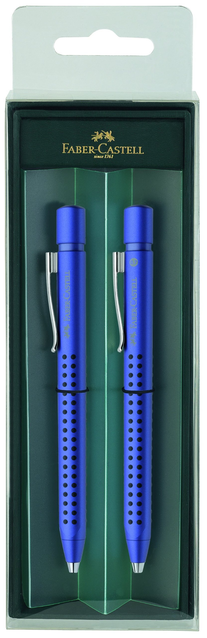 Faber-Castell Grip 2011 Ballpoint Pen - Metallic Blue Ergonomic Design