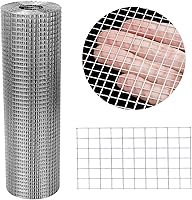 Vista 8 de Tela Metálica de 8'' x 20' de 1/4 pulgada, Rollo de Malla de Alambre Galvanizado (23 GA), Rollo de Alambre de Gallinero para Cercas