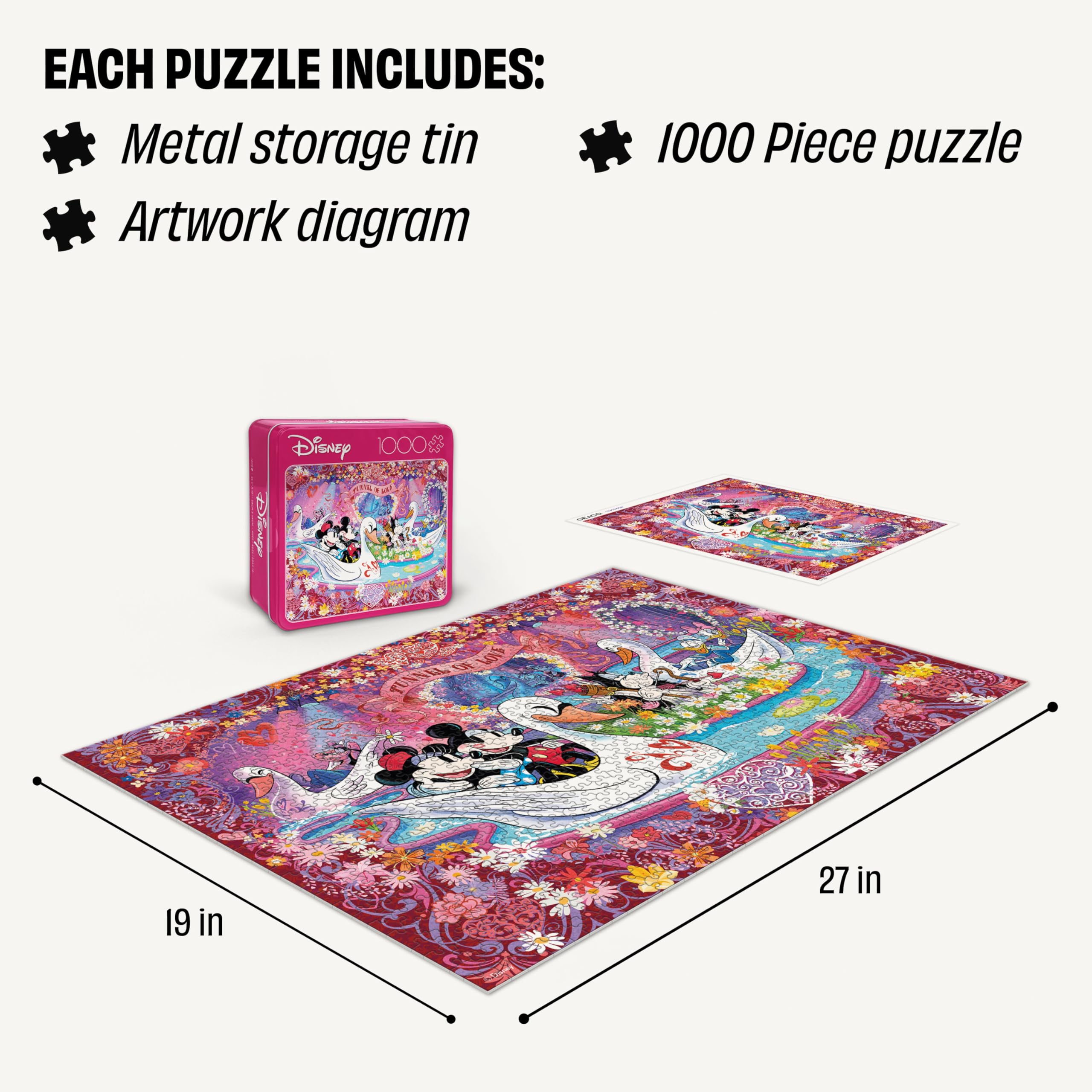 Amazon.com: Ceaco - Disney - Tunnel of Love - 1000 Piece Jigsaw