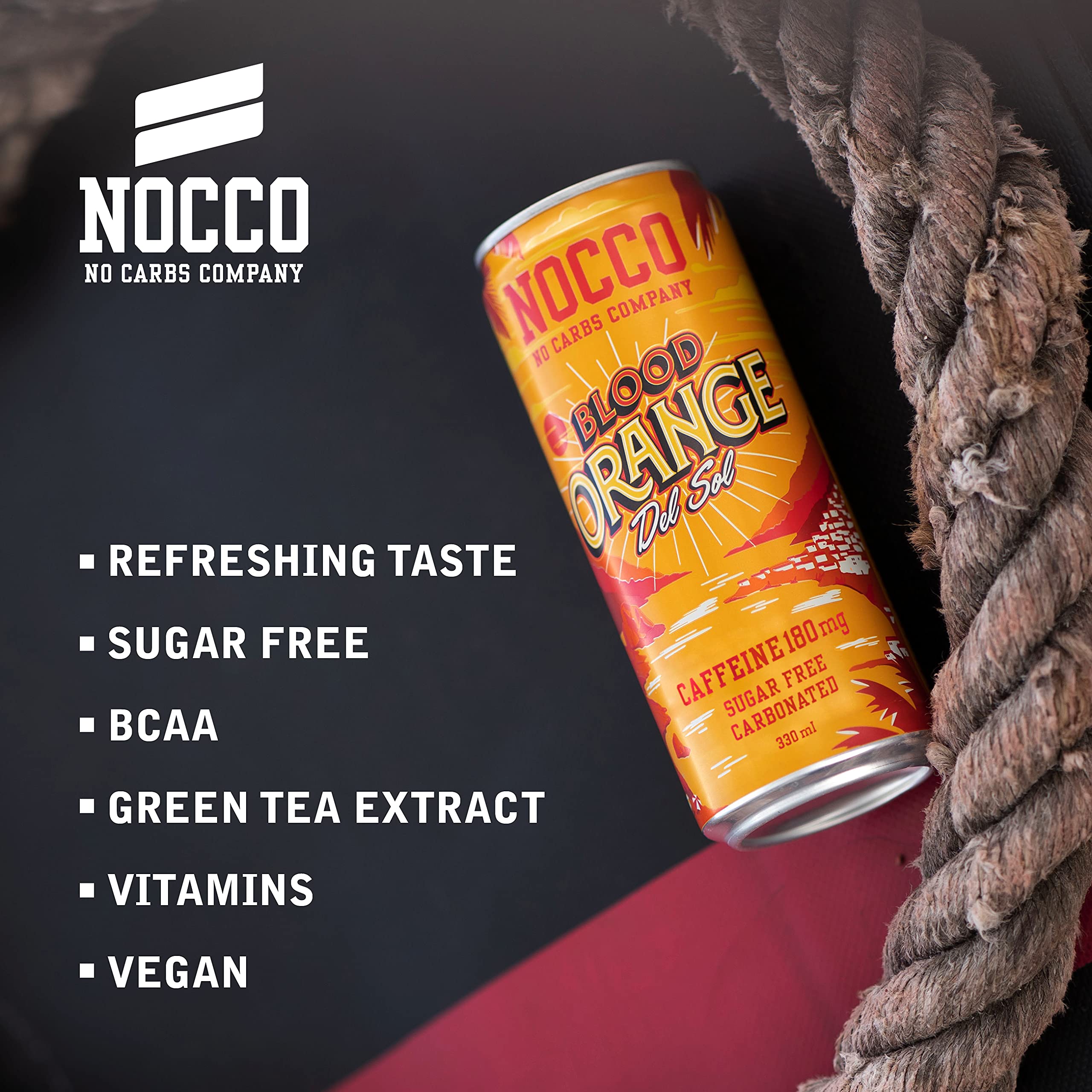 NOCCO Energy Drink BCAA, 180mg Caffeine sugar free drinks enhanced