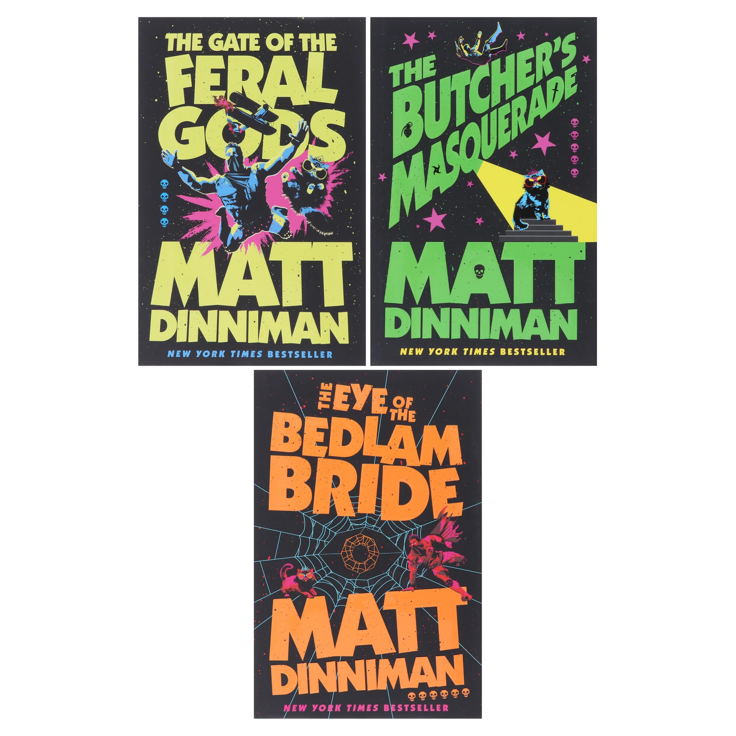 Dungeon Crawler Carl Series (Book 4-6) by Matt Dinniman 3 Books Collection Set (The Gate of the Feral Gods, The Butcher's Masquerade & The Eye of the Bedlam Bride)