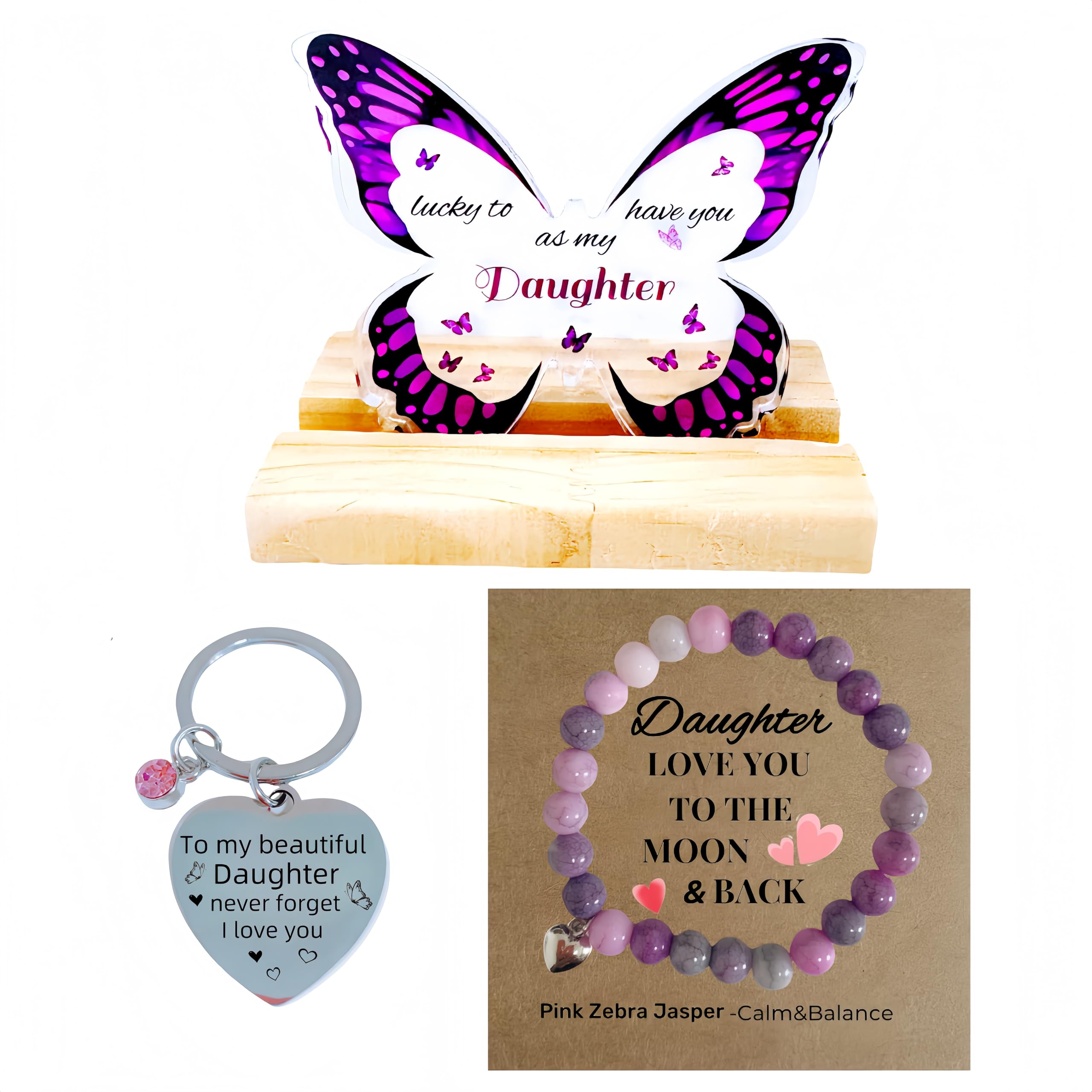 Woshidefa Purple Thoughtful Birthday Gift For Daughter - Butterfly Decor With Theme