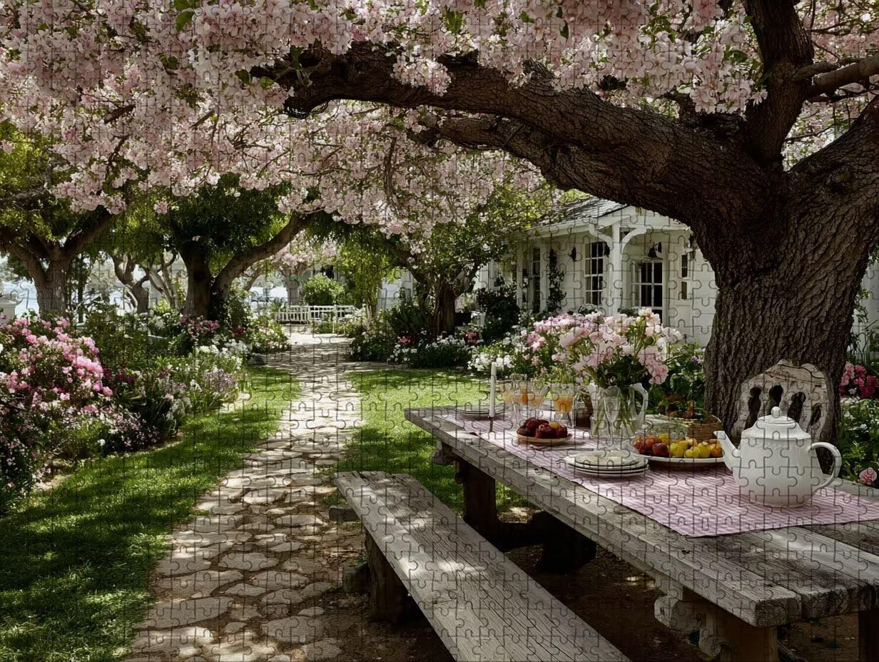 Puzzle Arte con Scatola Giardino, Albero Puzzle Legno 3000 Pezzi Adulti 122x81cm, Attività di Intrattenimento ad Alta Difficoltà, DIY Classici Gioco, Jigsaw Per Tutta La Famiglia, Regalo, 5-5136