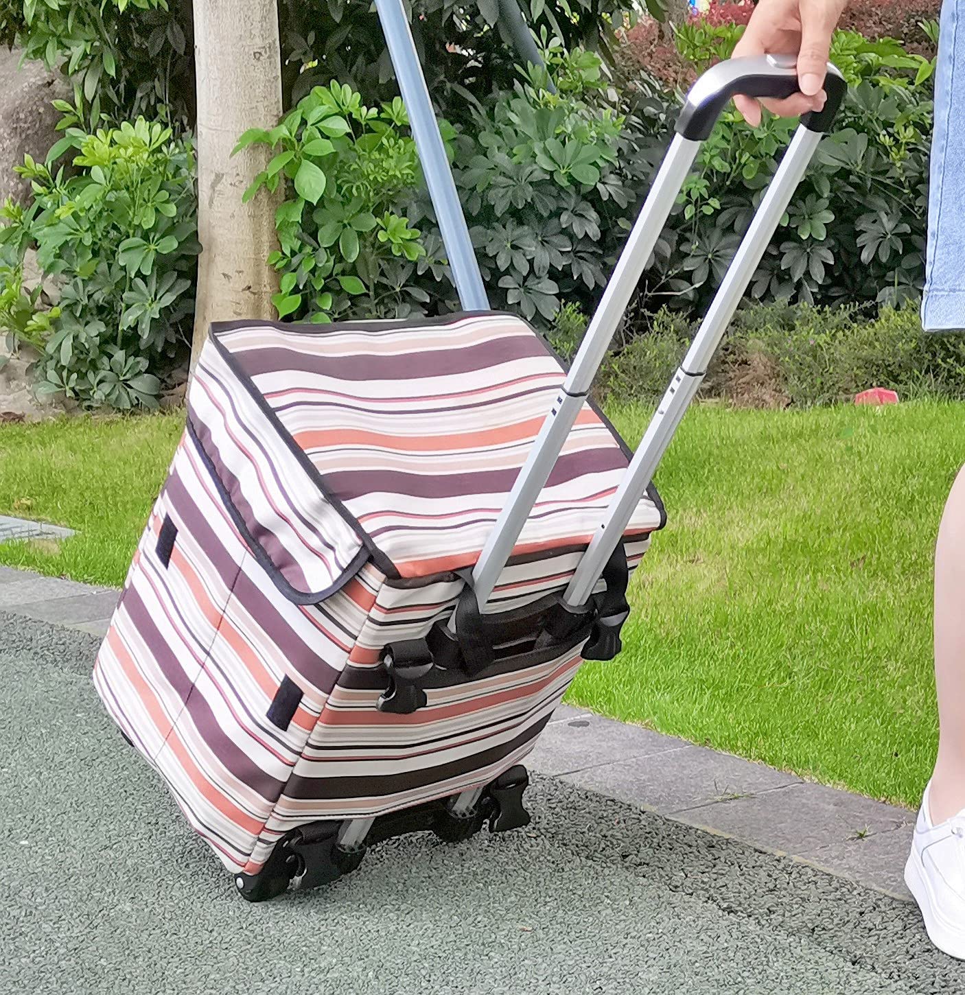 Wózek spożywczy torba wózek z kółkami plecak składany wózek użytkowy wielokrotnego użytku dla kobiet plaża piknik pralnia zakupy akcesoria kuchenne