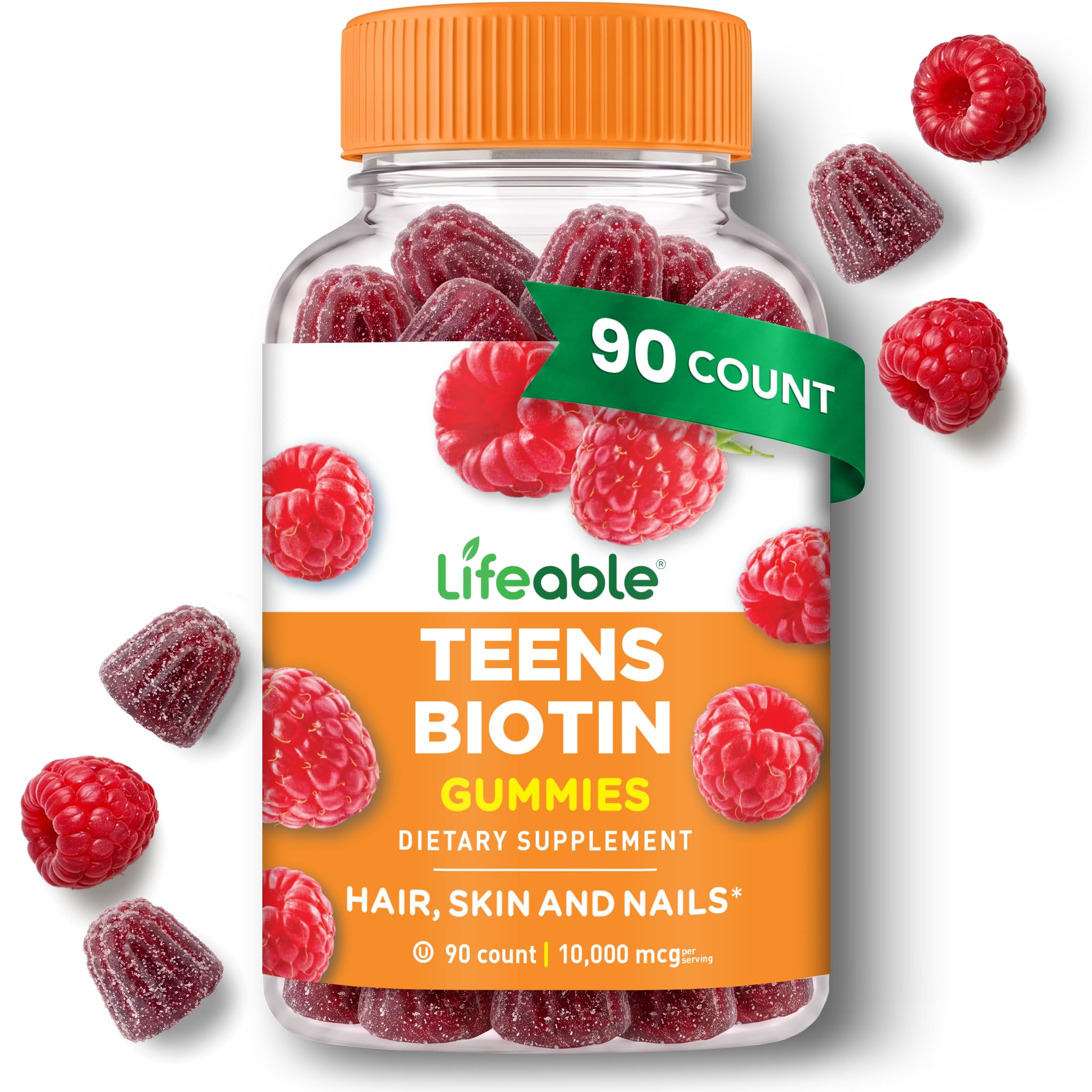 Ζωηρό έφηβοι Βιοτίνη 10000mcg Gummies