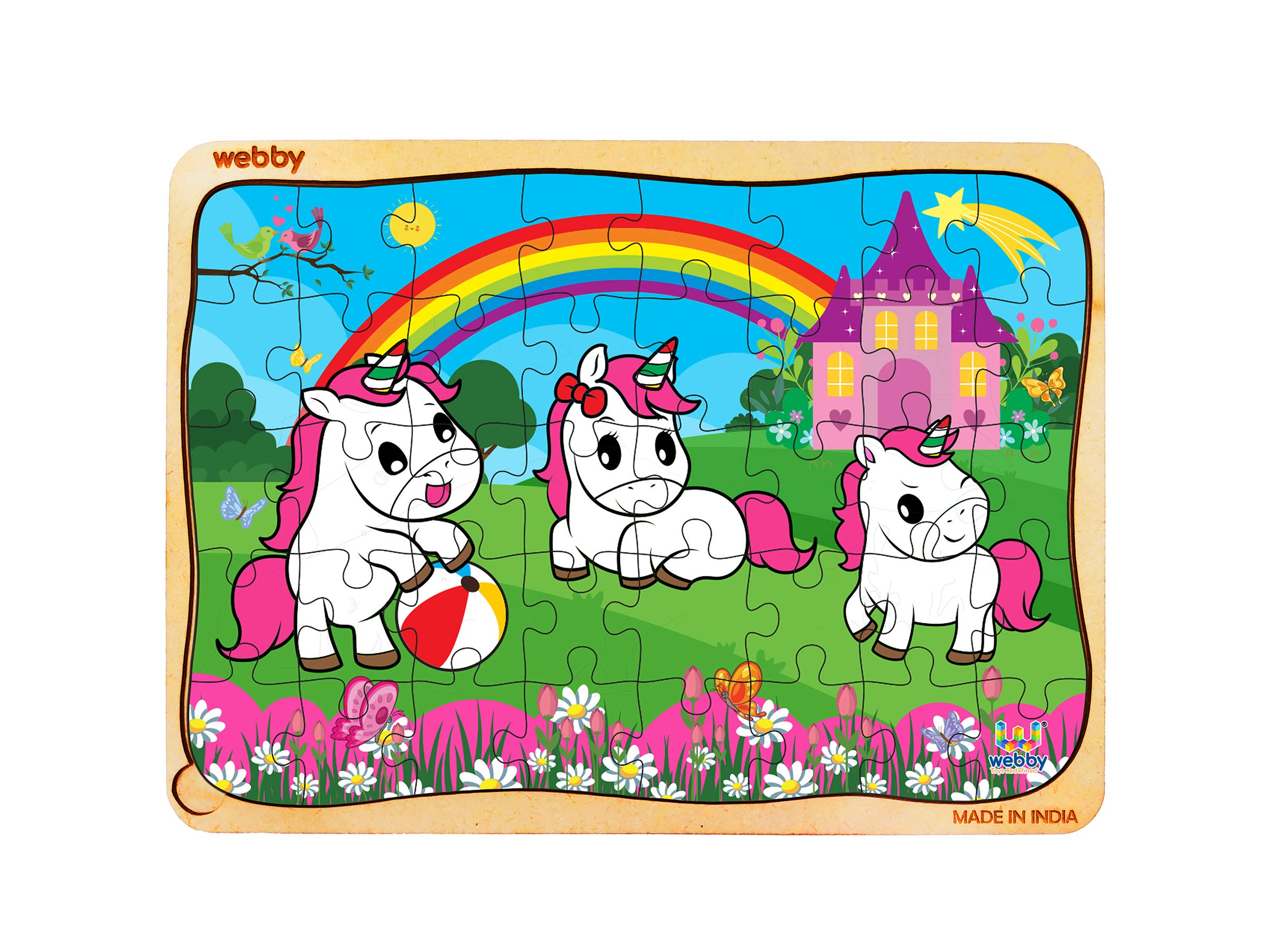 Webby Unicorn Wooden Jigsaw Puzzle, 40Pcs - Kids (B08KJK1JCP) Amazon Price History, Amazon Price Tracker
