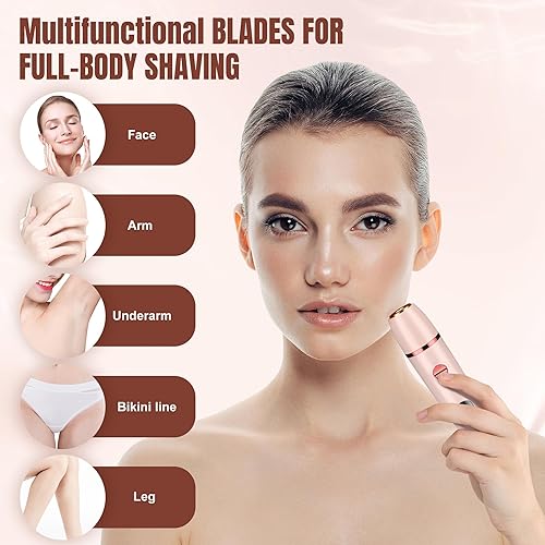 Miniatura 7 de Karrte Afeitadora eléctrica 2 en 1 para mujer, recortadora de bikini de doble cabeza, maquinillas de afeitar para afeitar el vello púbico,