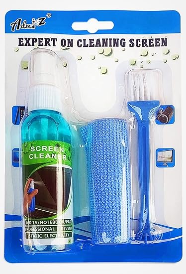 Sharp beak by Admiz? - 3in1 Premium Cleaning Kit 100ml with Brush & Cloth for Mobiles, Computers, Laptops, Gaming (RNZ_100ml)