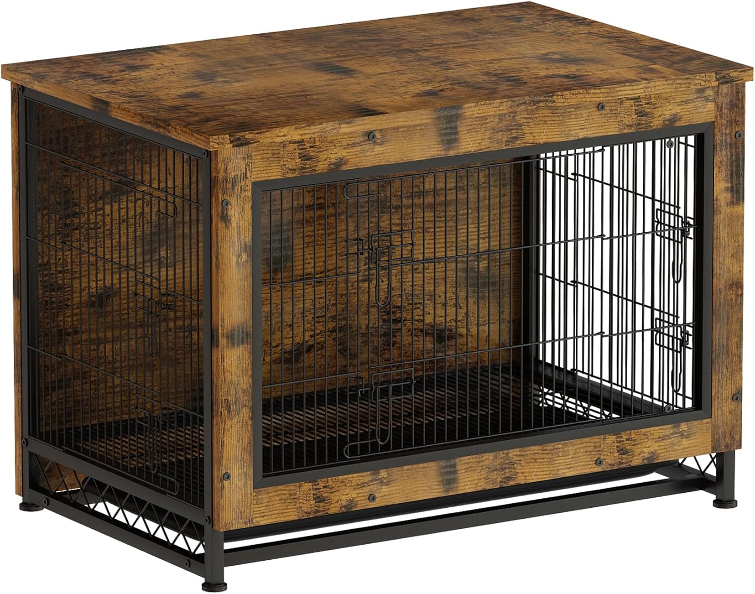 AWQM Dog Crate Furniture, Dog Crate End Table with Three