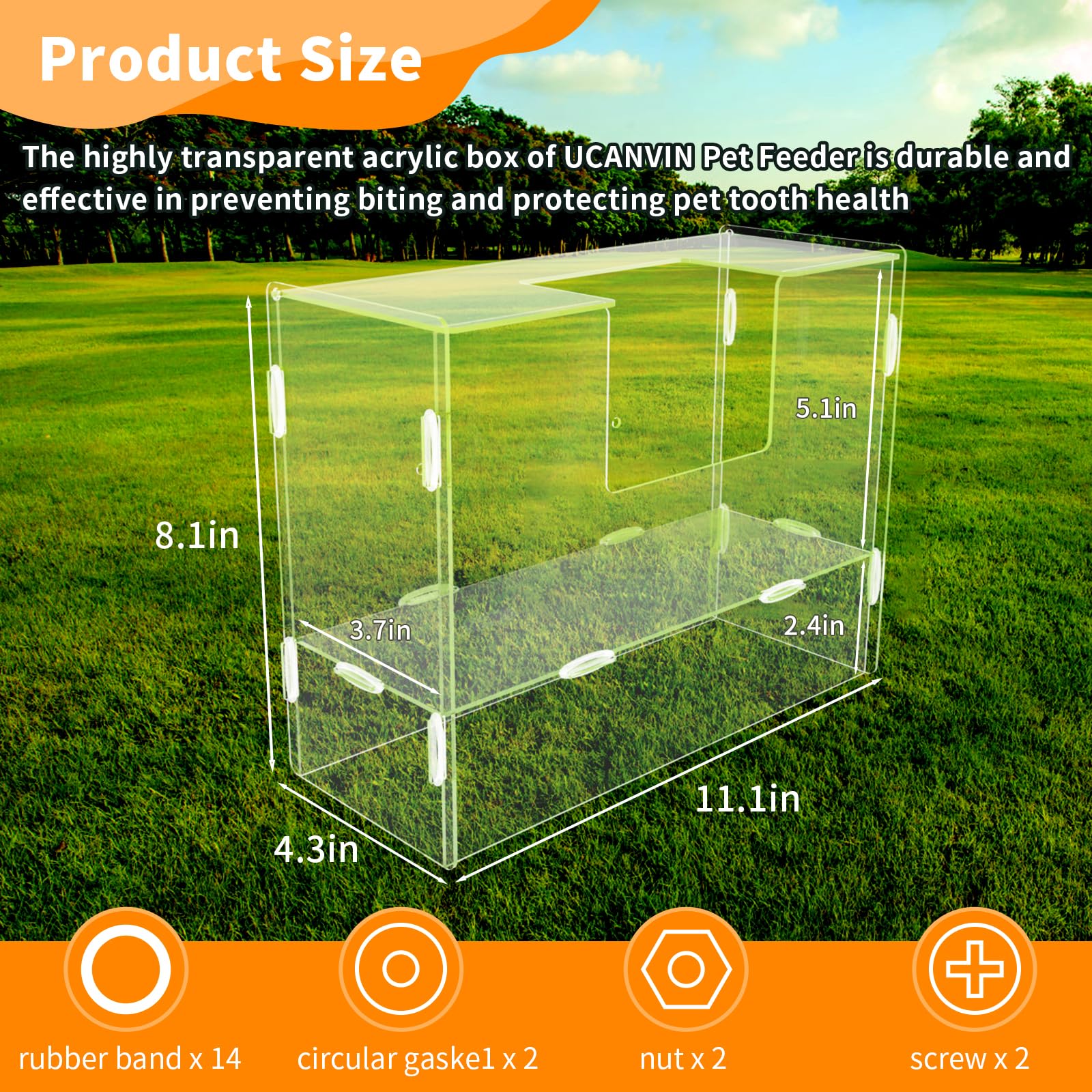 Rabbit Hay Feeder with Lid,Hanging Food Dispenser for Rabbit, Guinea Pig, Bunny, Chinchilla, 116oz Large Capacity 1pack - image 3