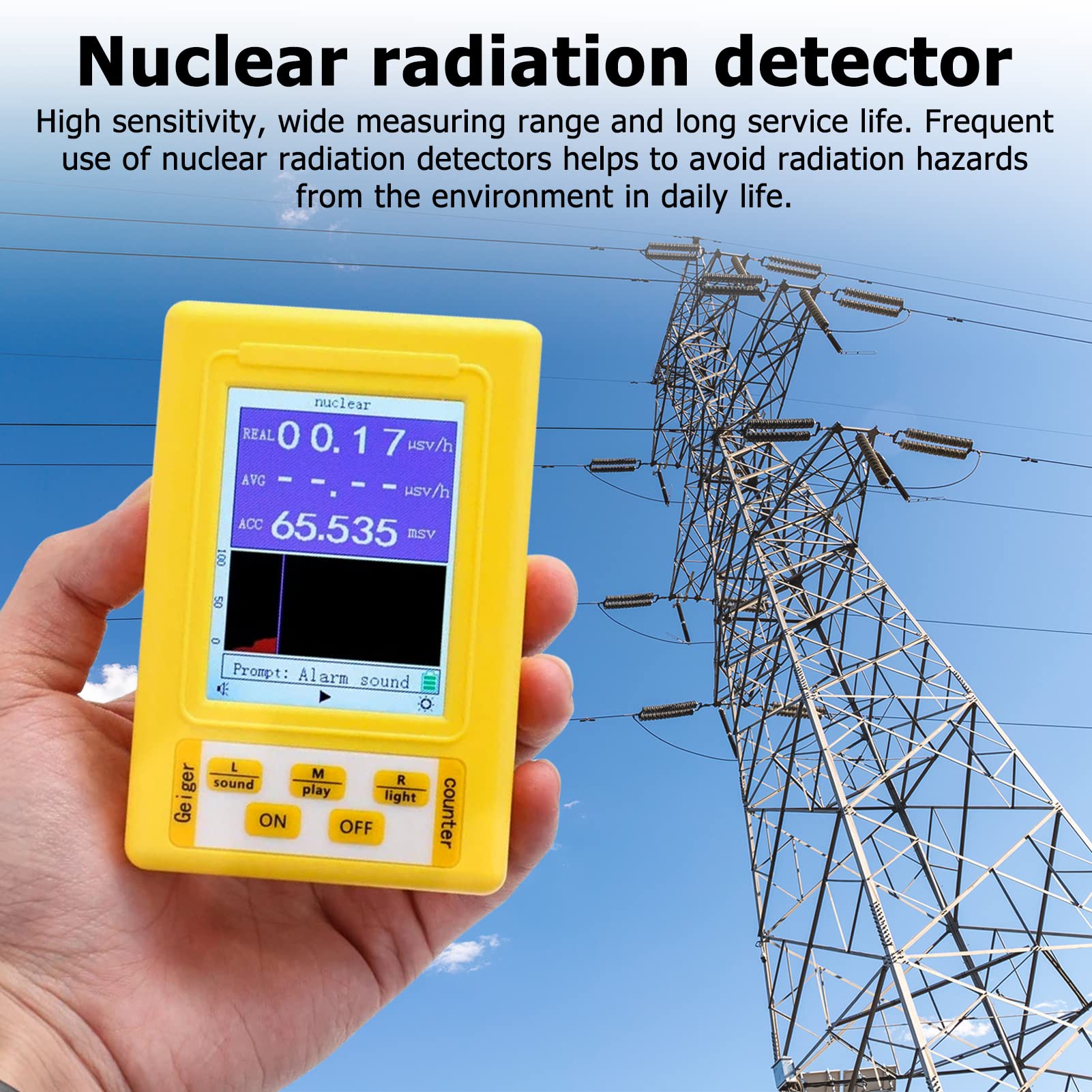 Medidor EMF - BR-9C Detector de radiación electromagnética Detector de radiación nuclear LCD Digital EMF Tester Medidor de campo electromagnético de mano Medidor de encuesta de radiación Probador func