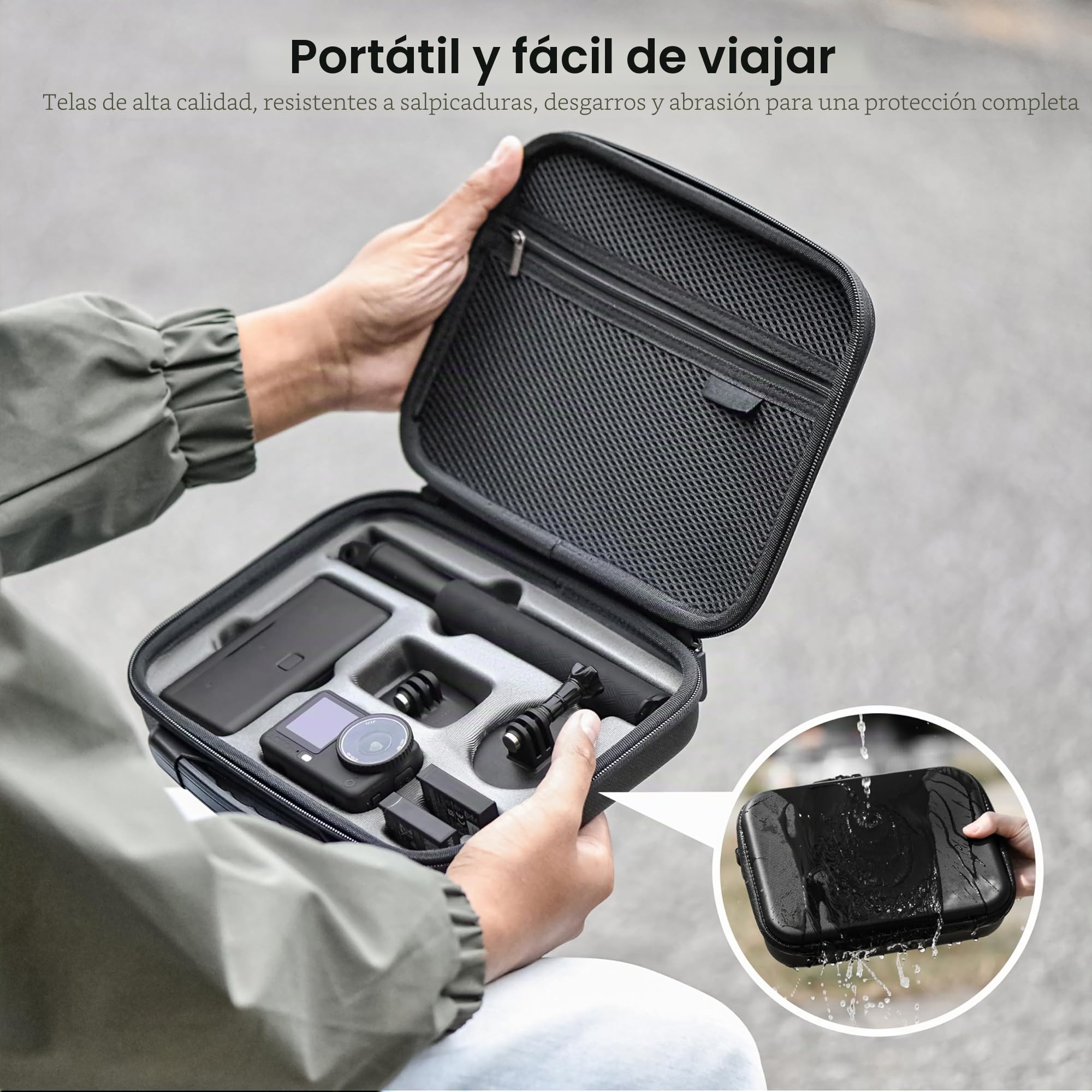 STARTRC PHOTO Bolsa Osmo Action 6 cámara, Portátil Funda de Transporte para dji Osmo Action 6 cámara Accesorios, Estuche de Viaje Compatible con Pack Mejorado Osmo Action 6
