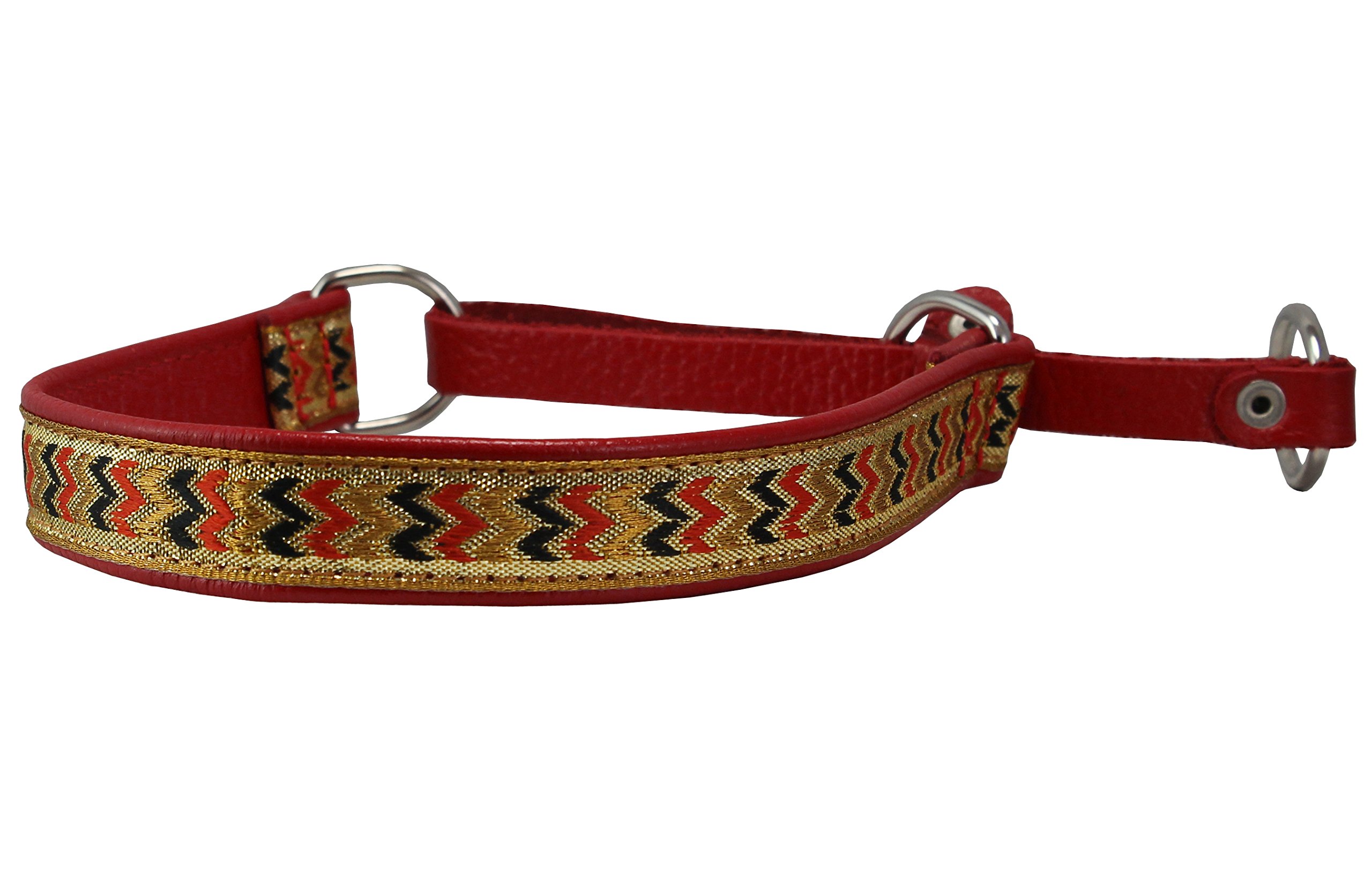 Collier martingale en cuir véritable d'exception pour chien élégant de taille moyenne