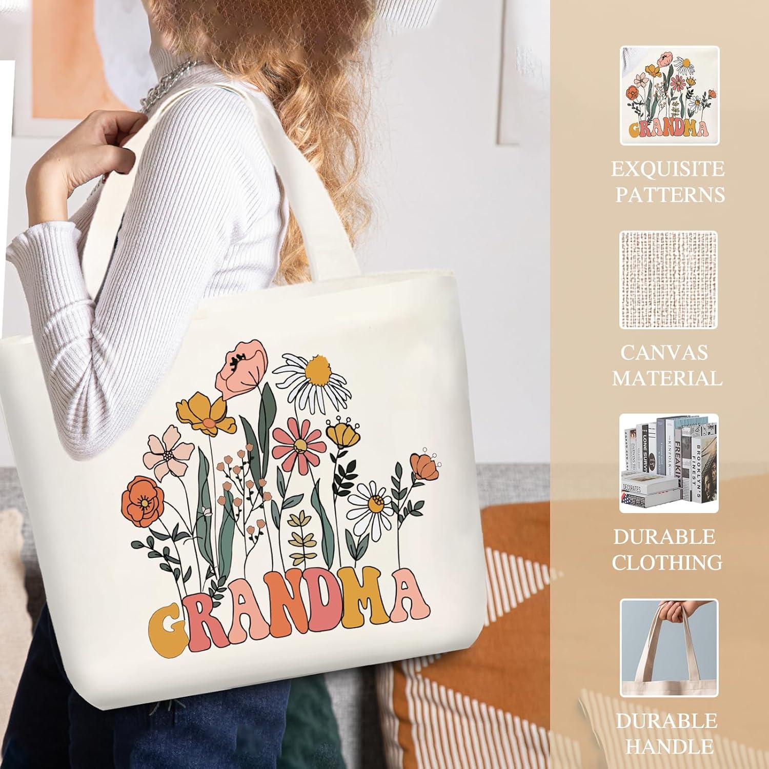 Best Grandma Gifts Ideas for Women, Mother's Day Gifts Box for Grandmother with Coffee Mug, Canvas Tote Bag, Birthday Presents Set for Gigi Nana from Grandchildren - Image 5