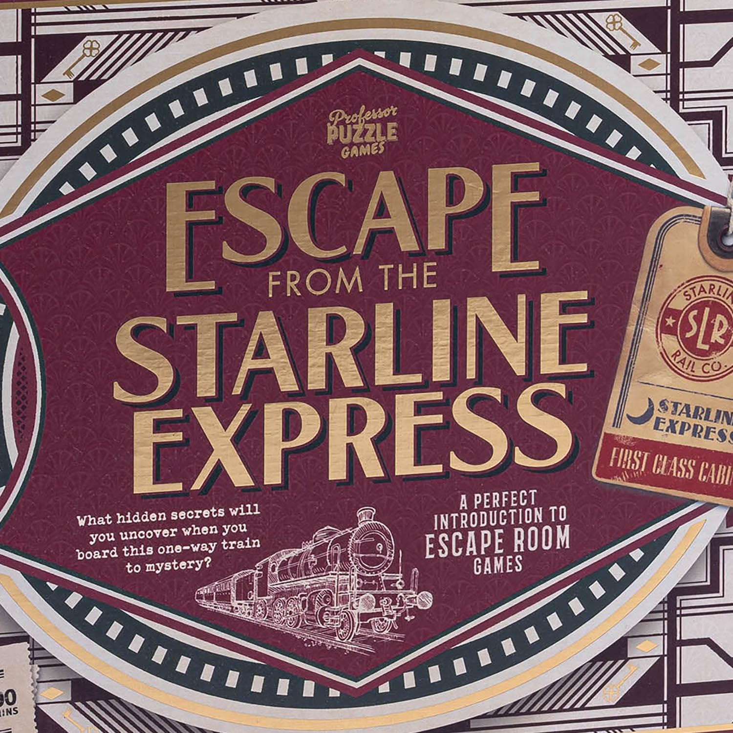 Puzzle pour enseignant : Escape from The Starline Express : 2ème édition – Escape Room Mystère du vol de train – À partir de 12 ans – Plus de 2 joueurs – 90 minutes