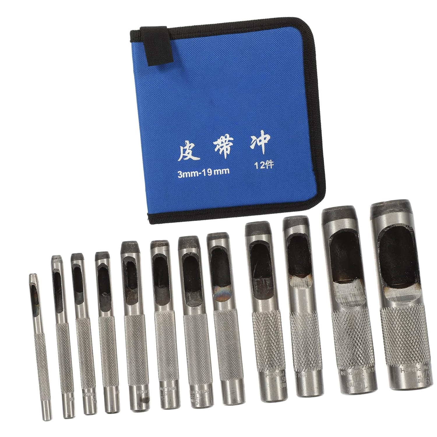 Alipis 12pcs Belt Hole Punch Set Leather Carving Punch Tools for DIY Crafting Sewing