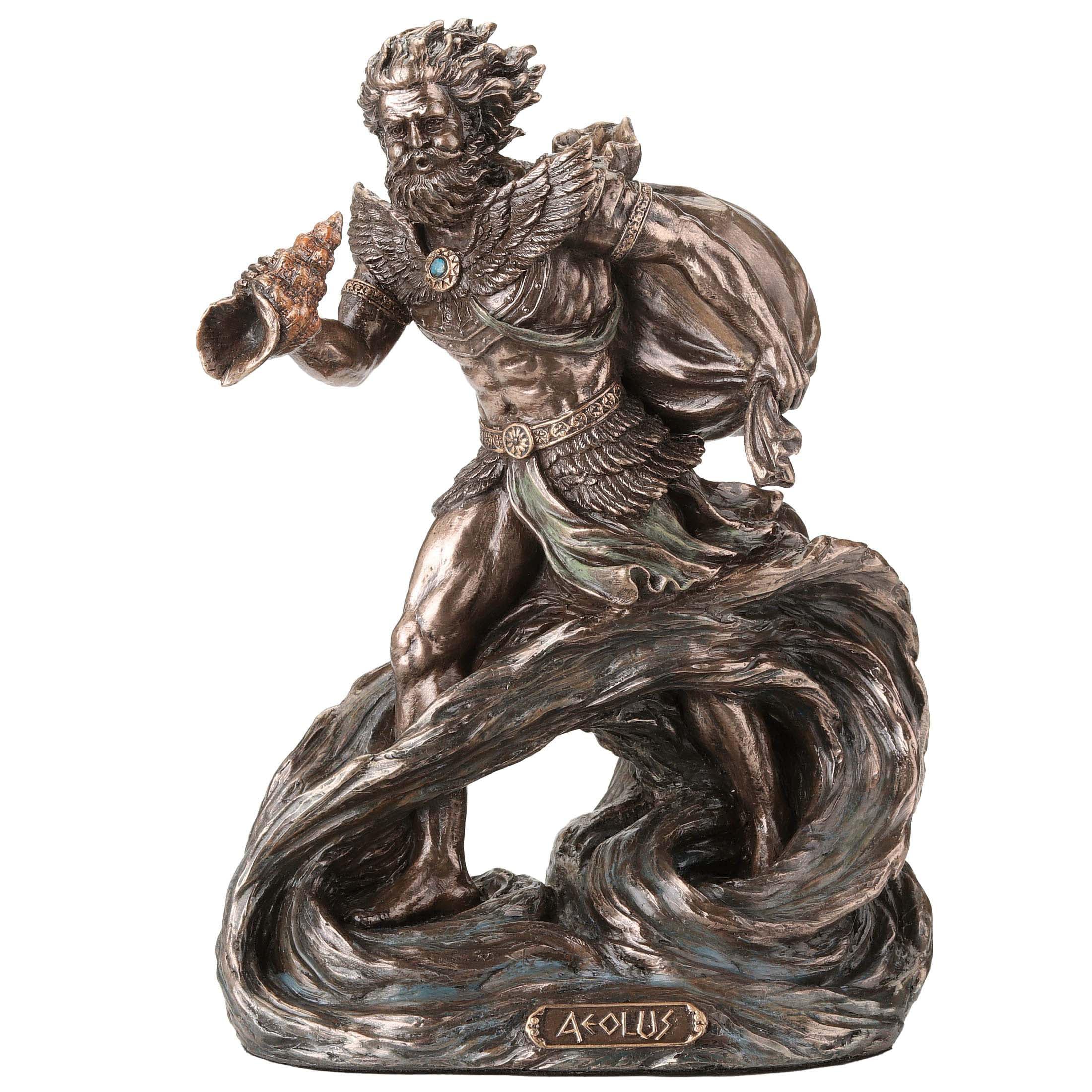 Veronese Design 7 5/8 Inch Aeolus The Greek God of Winds Cold Cast Resin Bronze Finish Statue